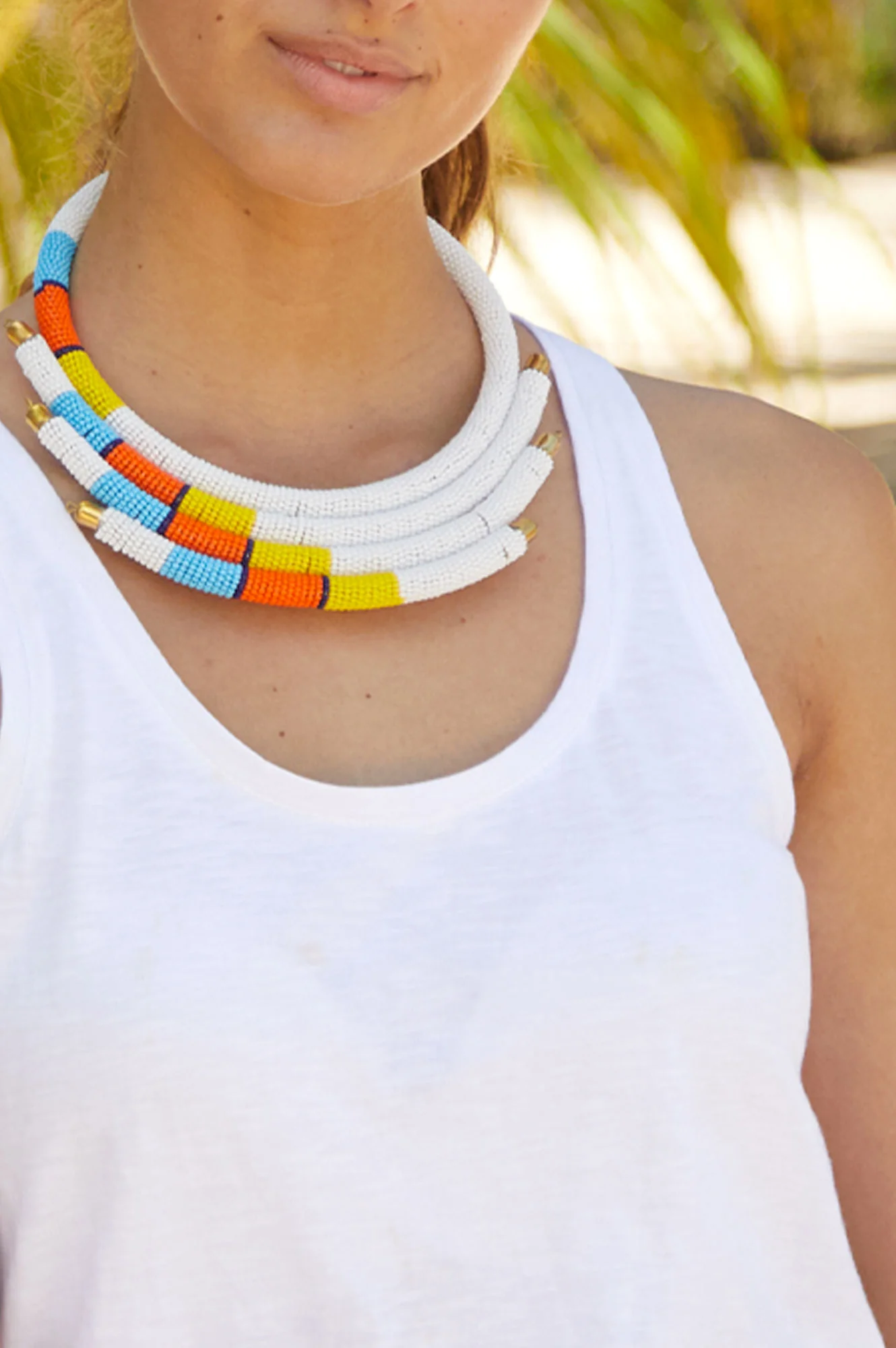 Organic Cotton Slub Vest | White