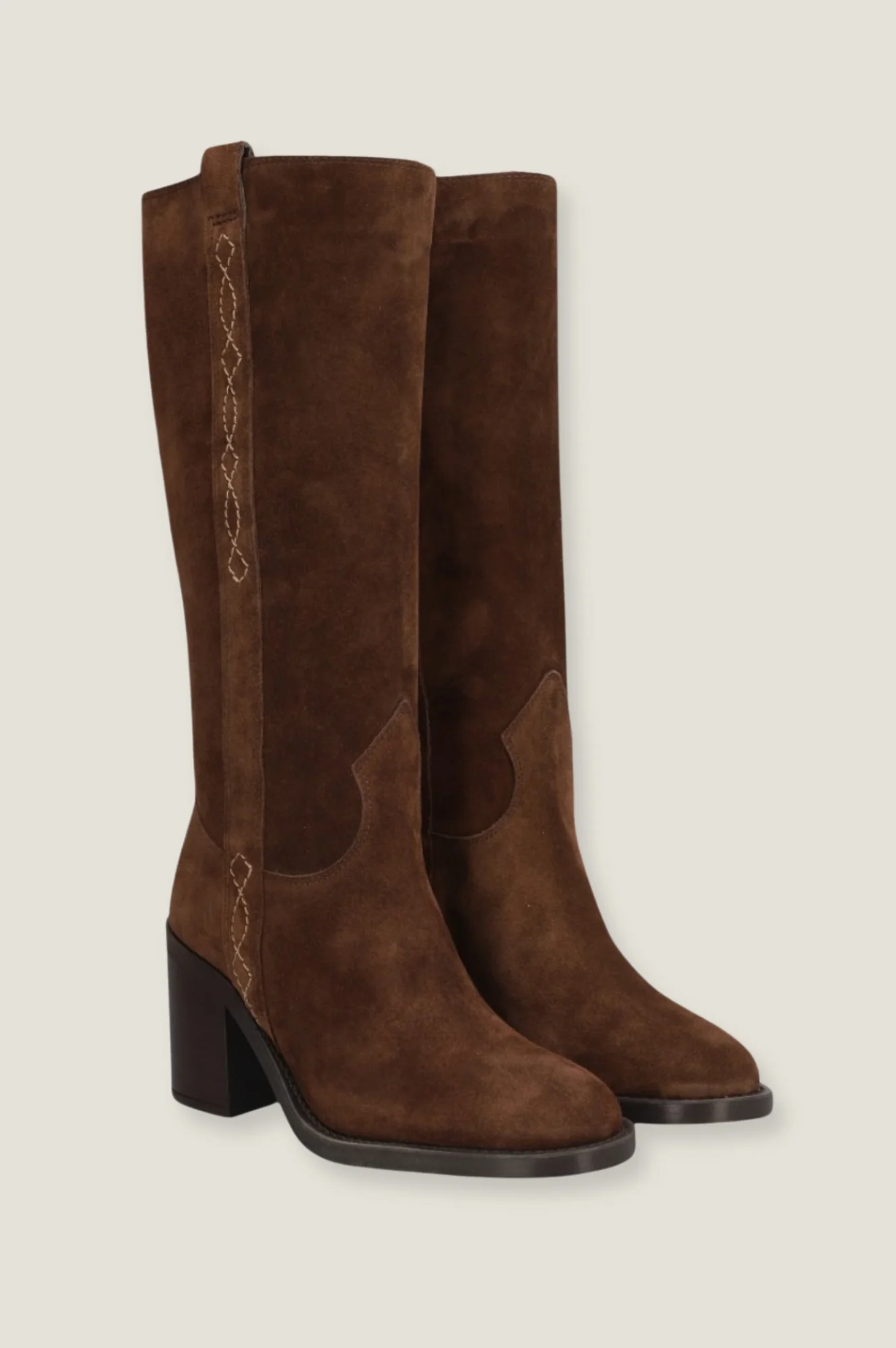 ALPE Selena Knee High Suede Boot | Chocolate