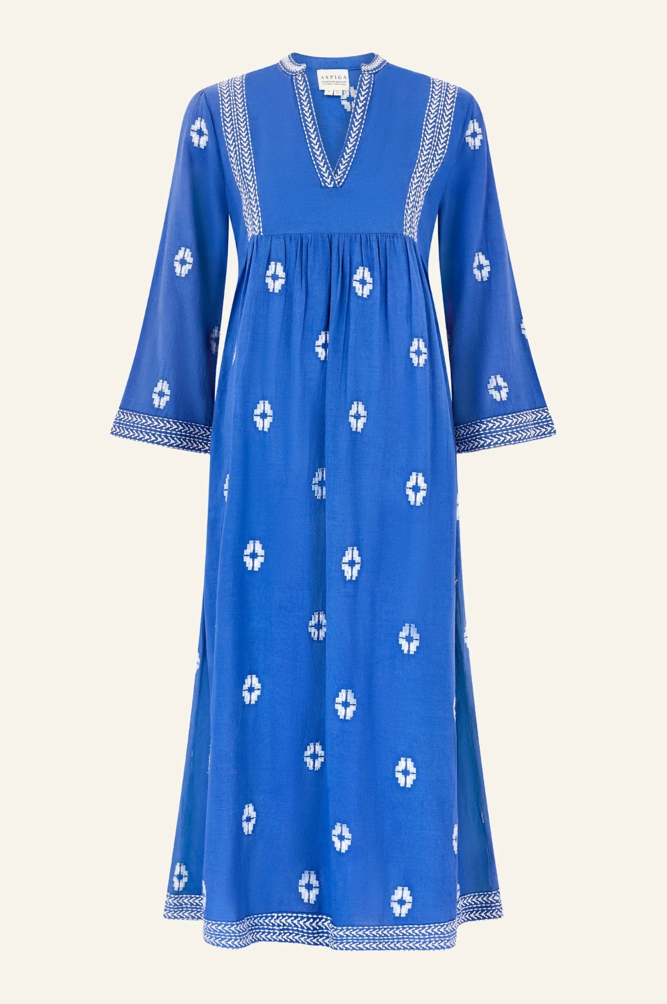Enola Organic Cotton Dress | Dazzling Blue/White