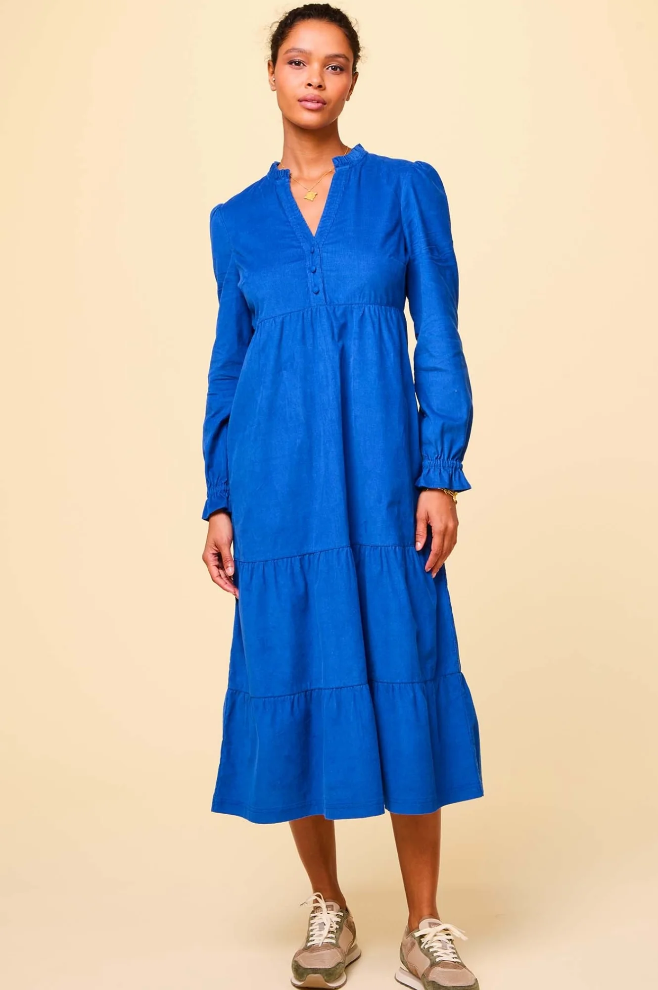 Liv Corduroy Dress | Cobalt