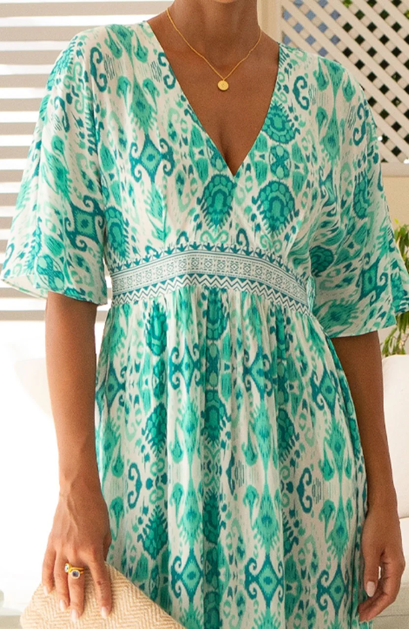 Lena EcoVero™ Dress | Sea Green