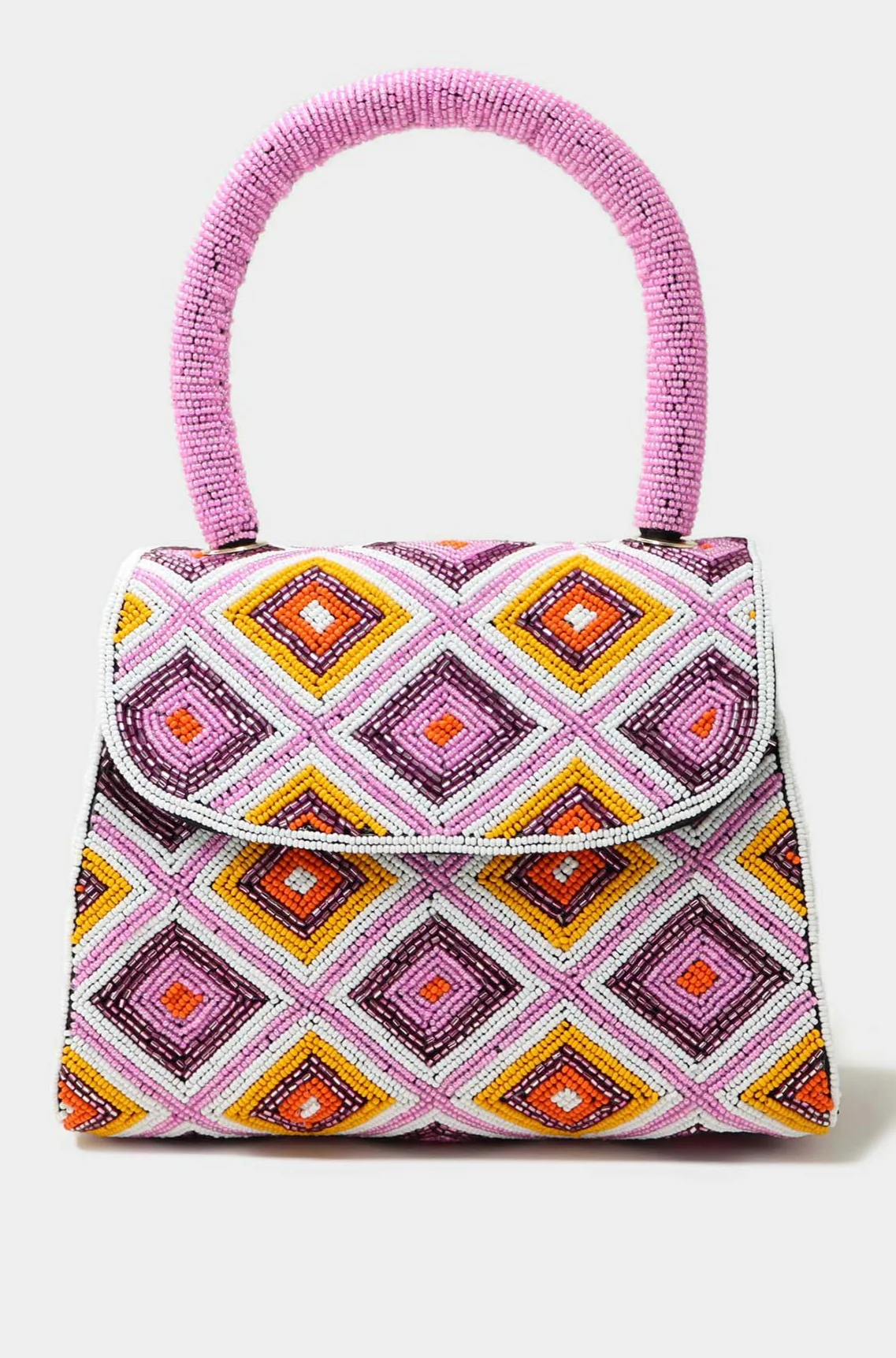 Beaded strap handbag