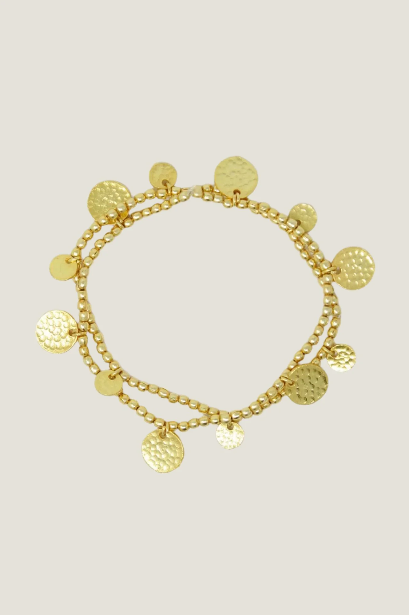 ASHIANA Gold Coin Beaded Bracelet | Gold