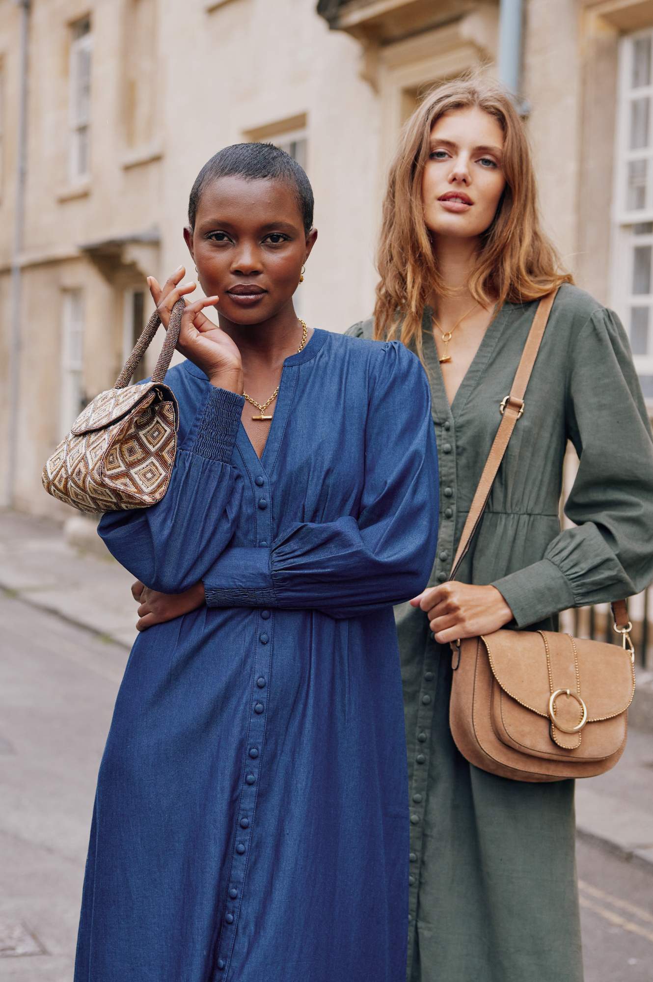 Beaded Handbag | Tonal Gold