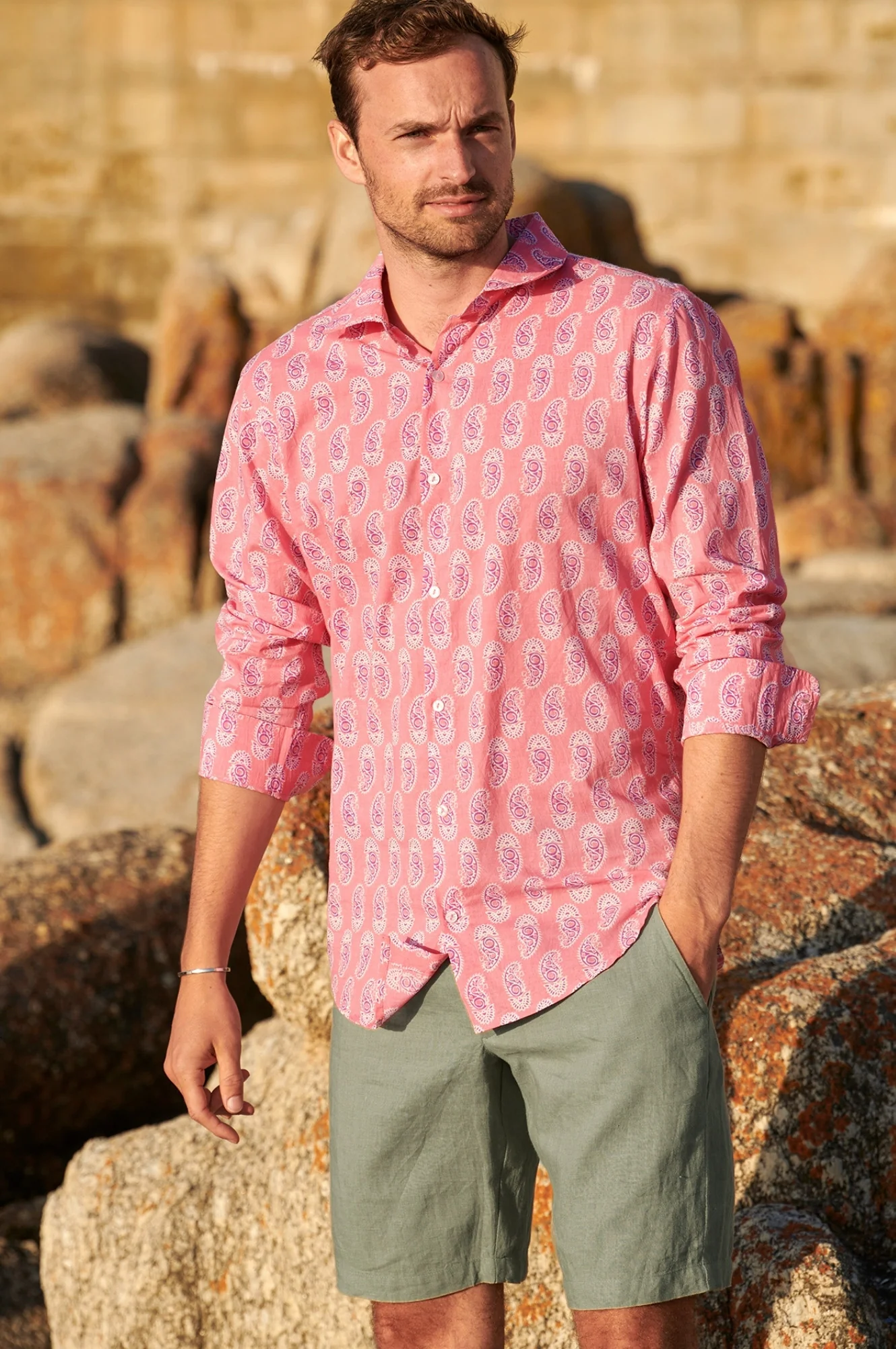 Men's Premium Linen Shorts | Khaki