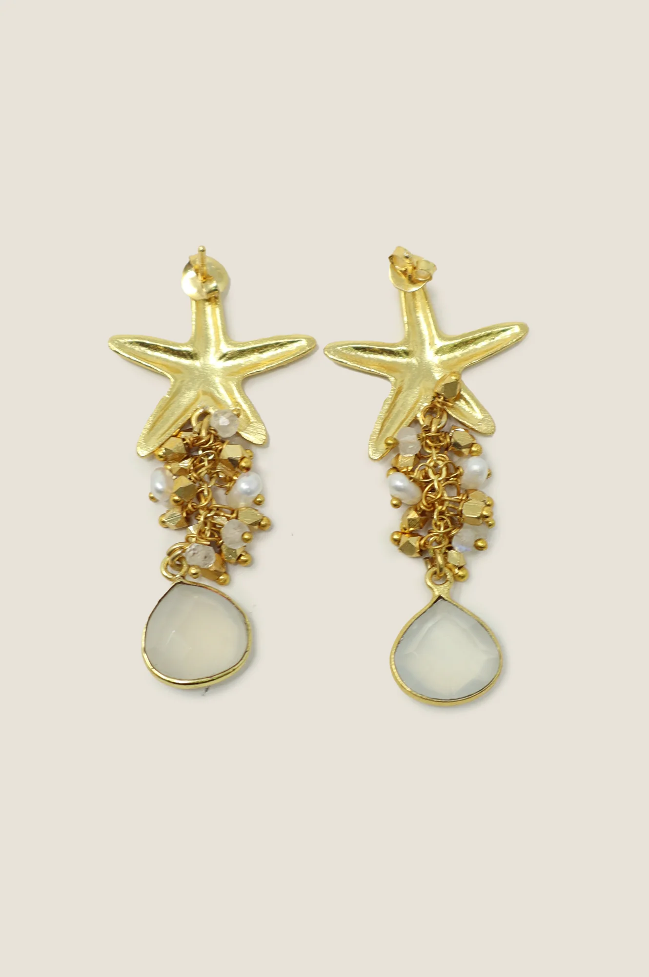 ASHIANA Andrea Earrings | Pearl/Gold