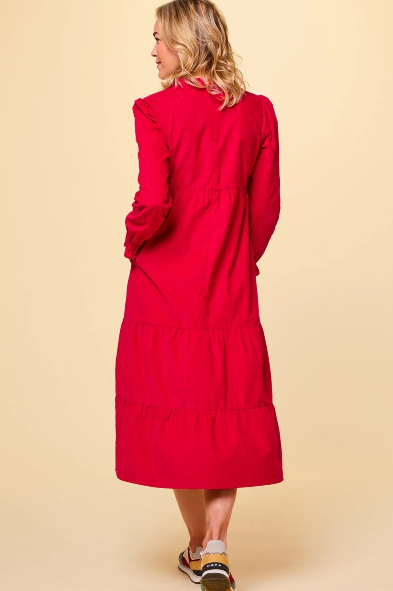 Liv Corduroy Dress | Red