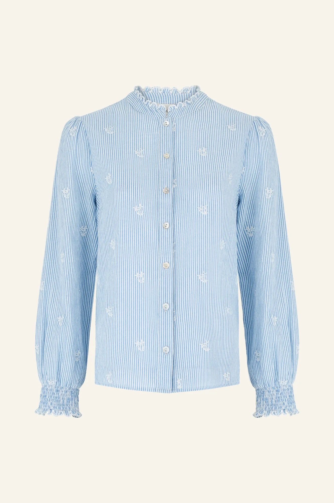 Cosima Organic Cotton Shirt | Blue/White