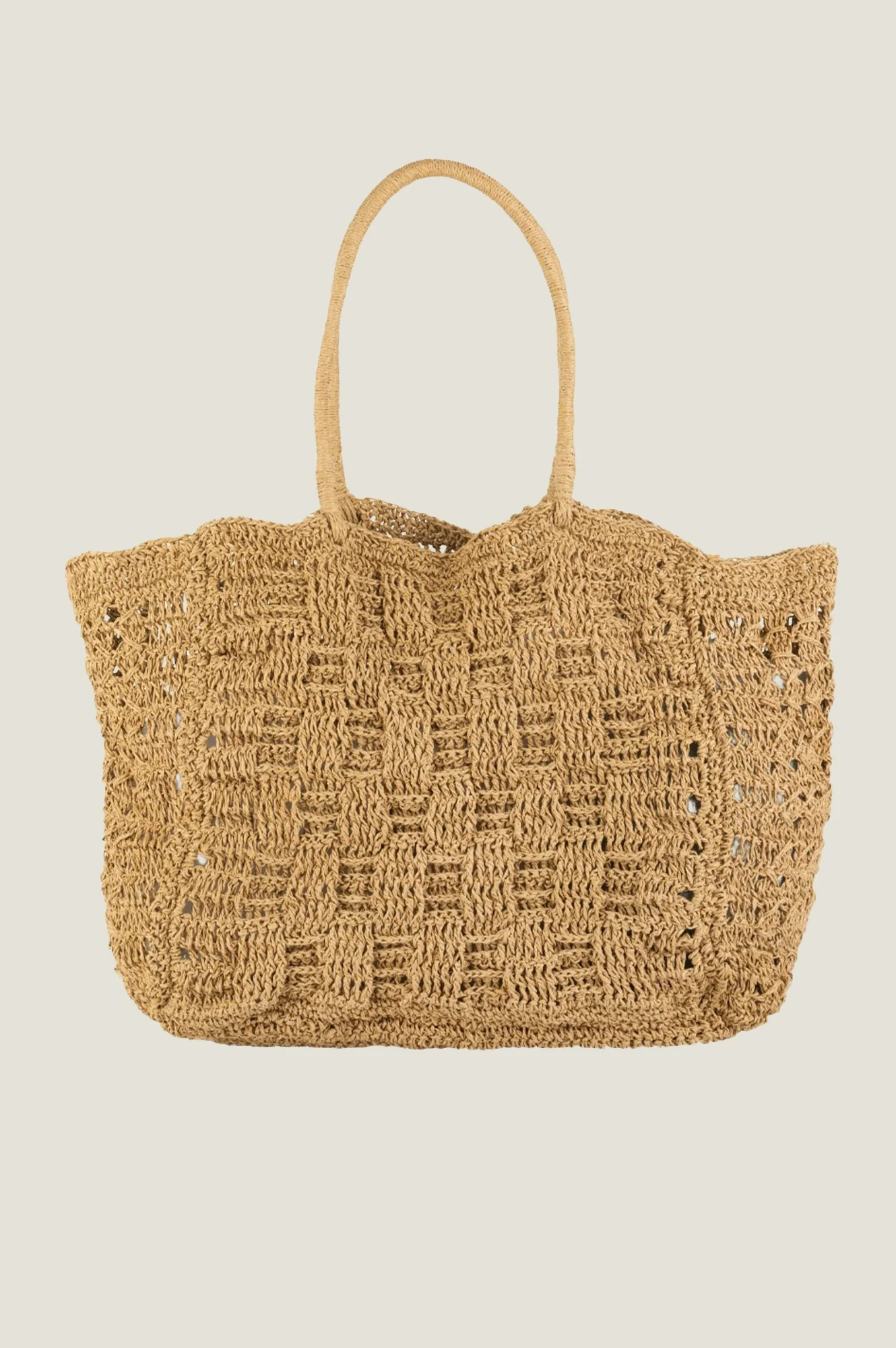 Raffia Tote Bag | Brown