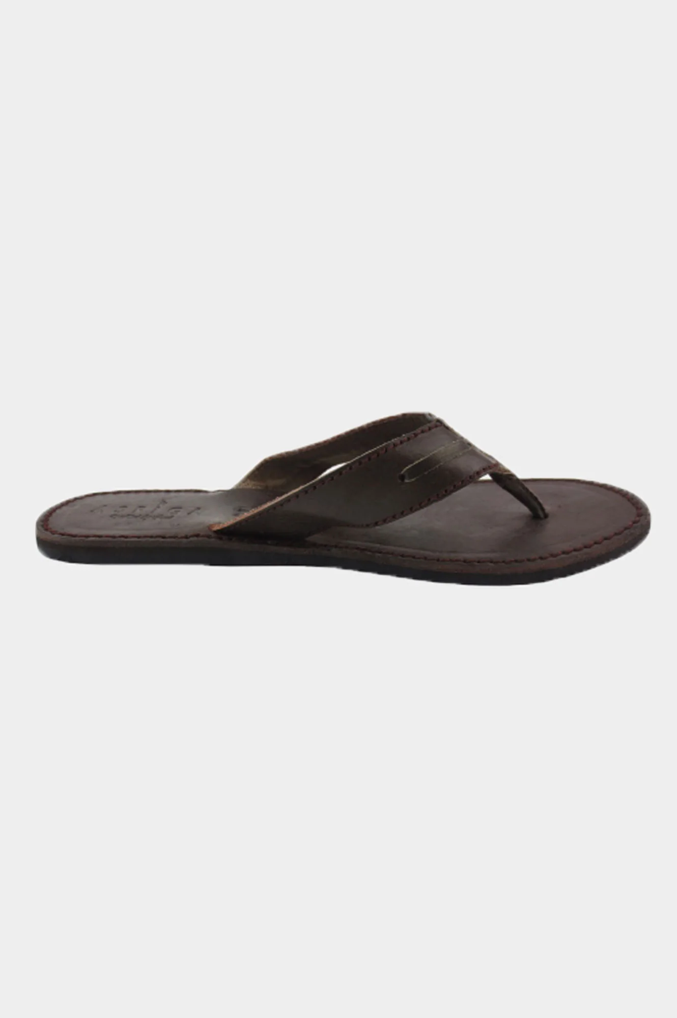 Men's Leather Flip Flop | Coffee