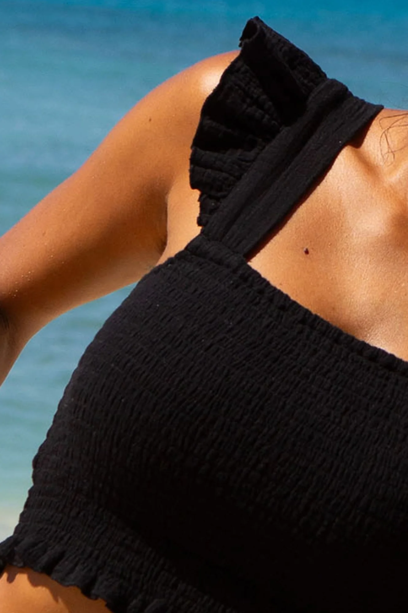 Bryony Cheesecloth Top | Black