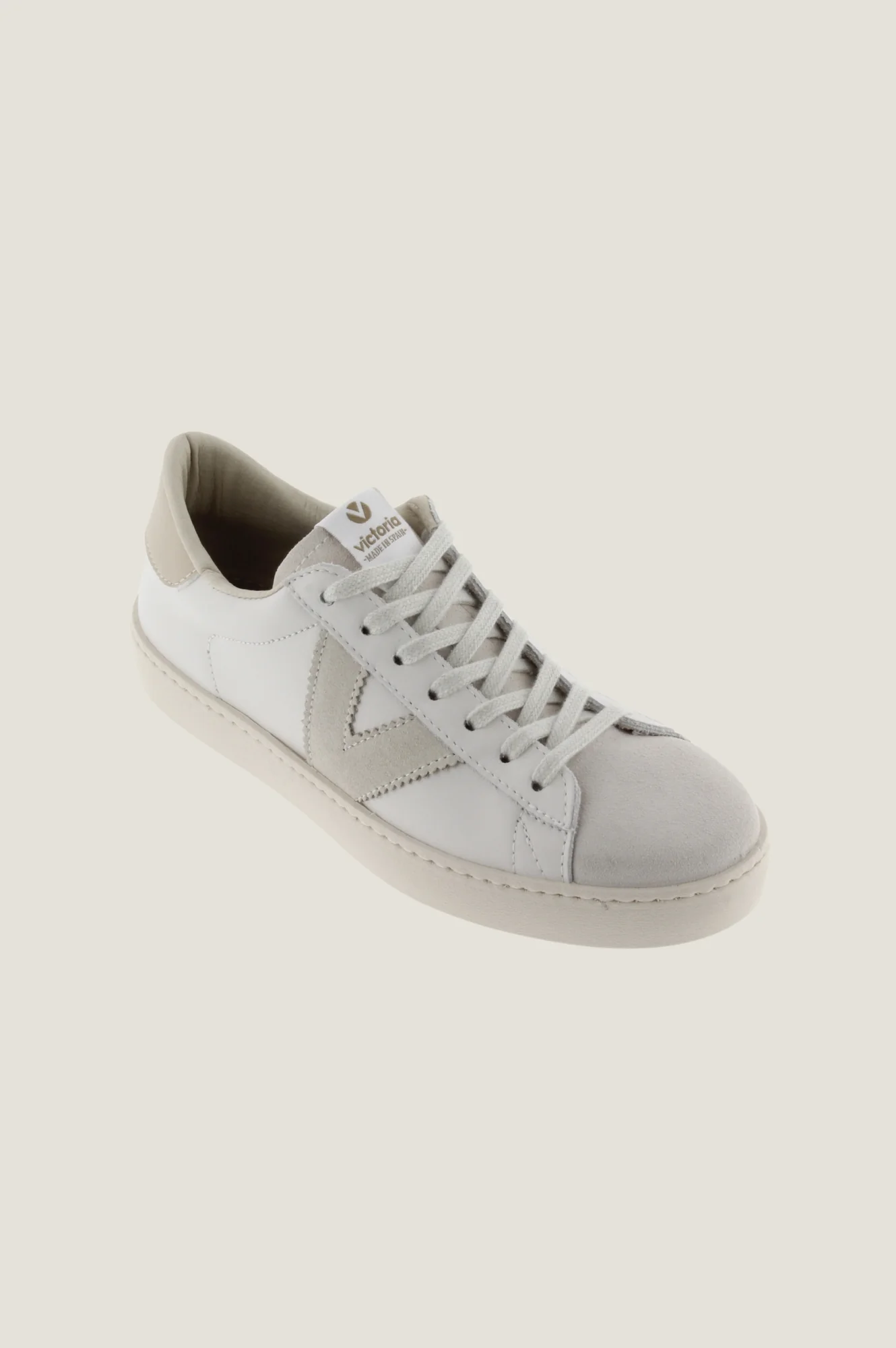 VICTORIA Berlin Low Top Trainer | White/Taupe