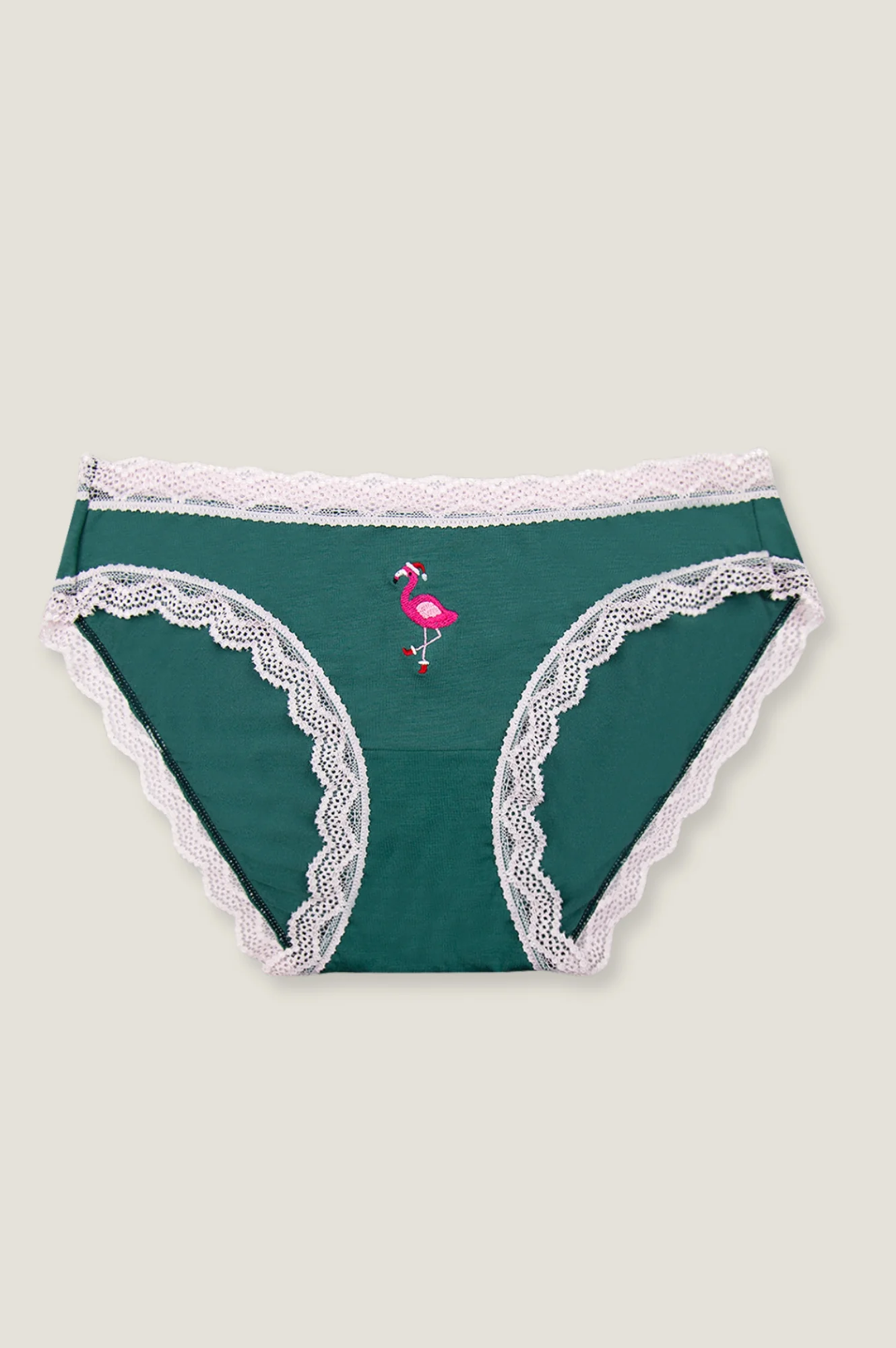 The Original Knicker | Christmas Flamingo Teal