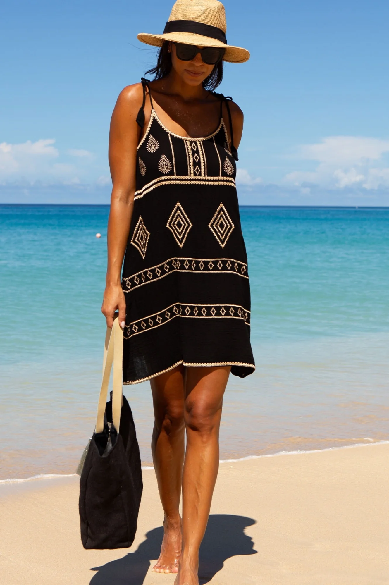 Imogen Dress | Black/Gold