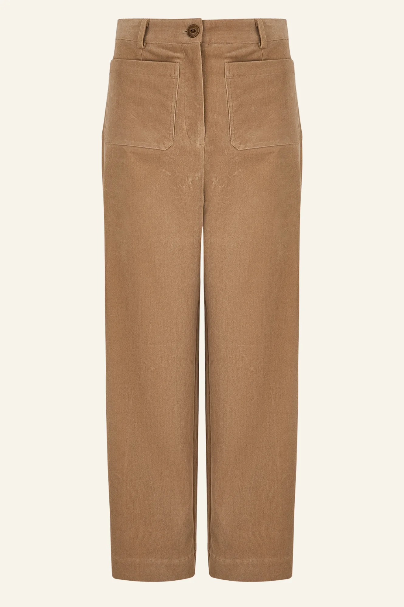 Kendal Cropped Stretch Corduroy Trouser | Camel