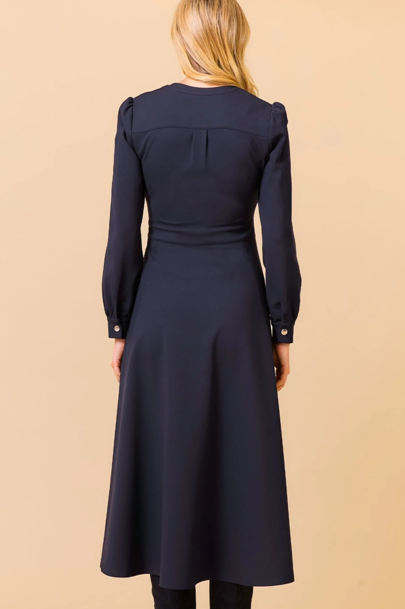 Luna EcoVero™ Midi Dress | Navy