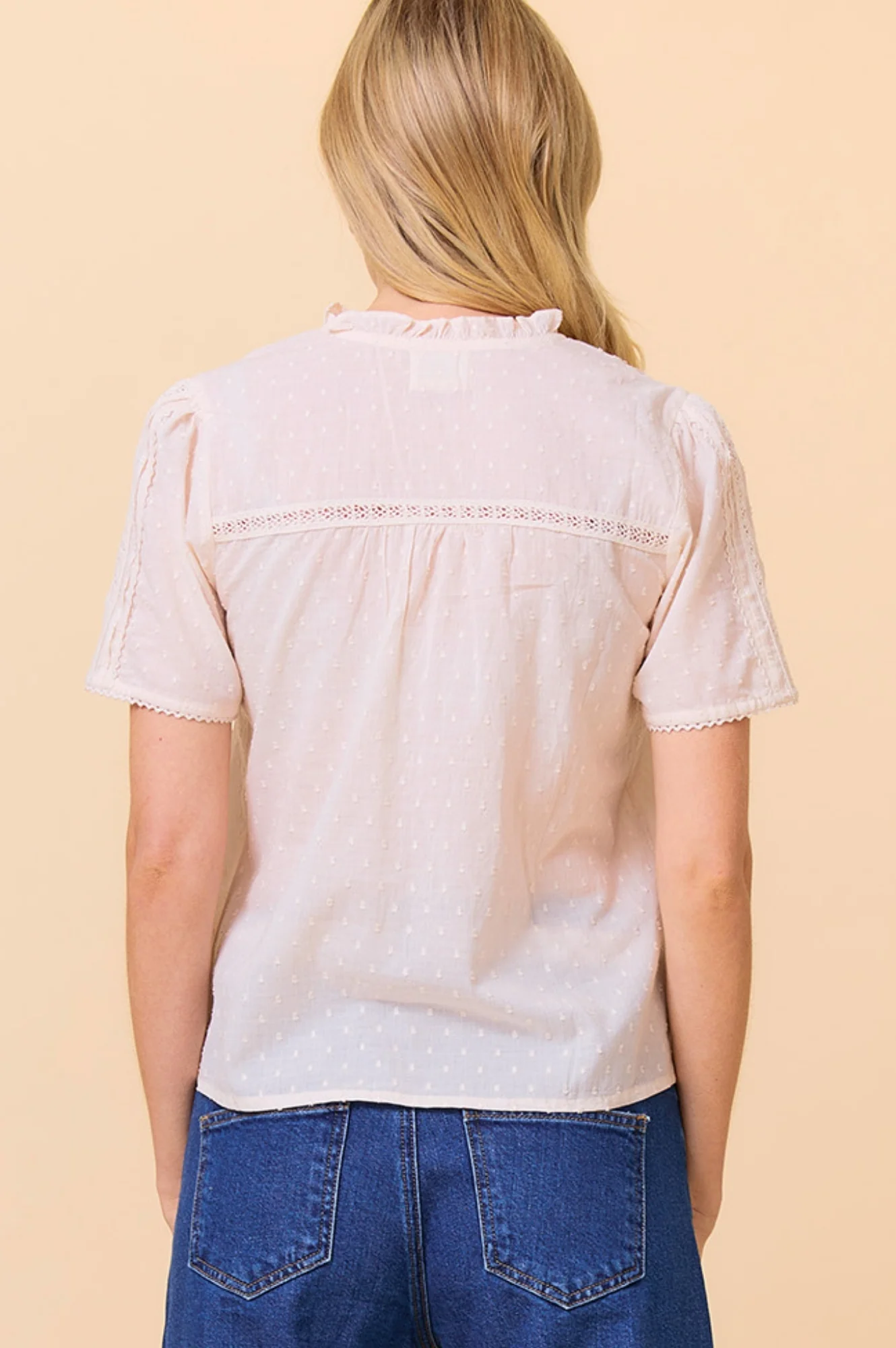 Vienna Short Sleeve Blouse | Cream