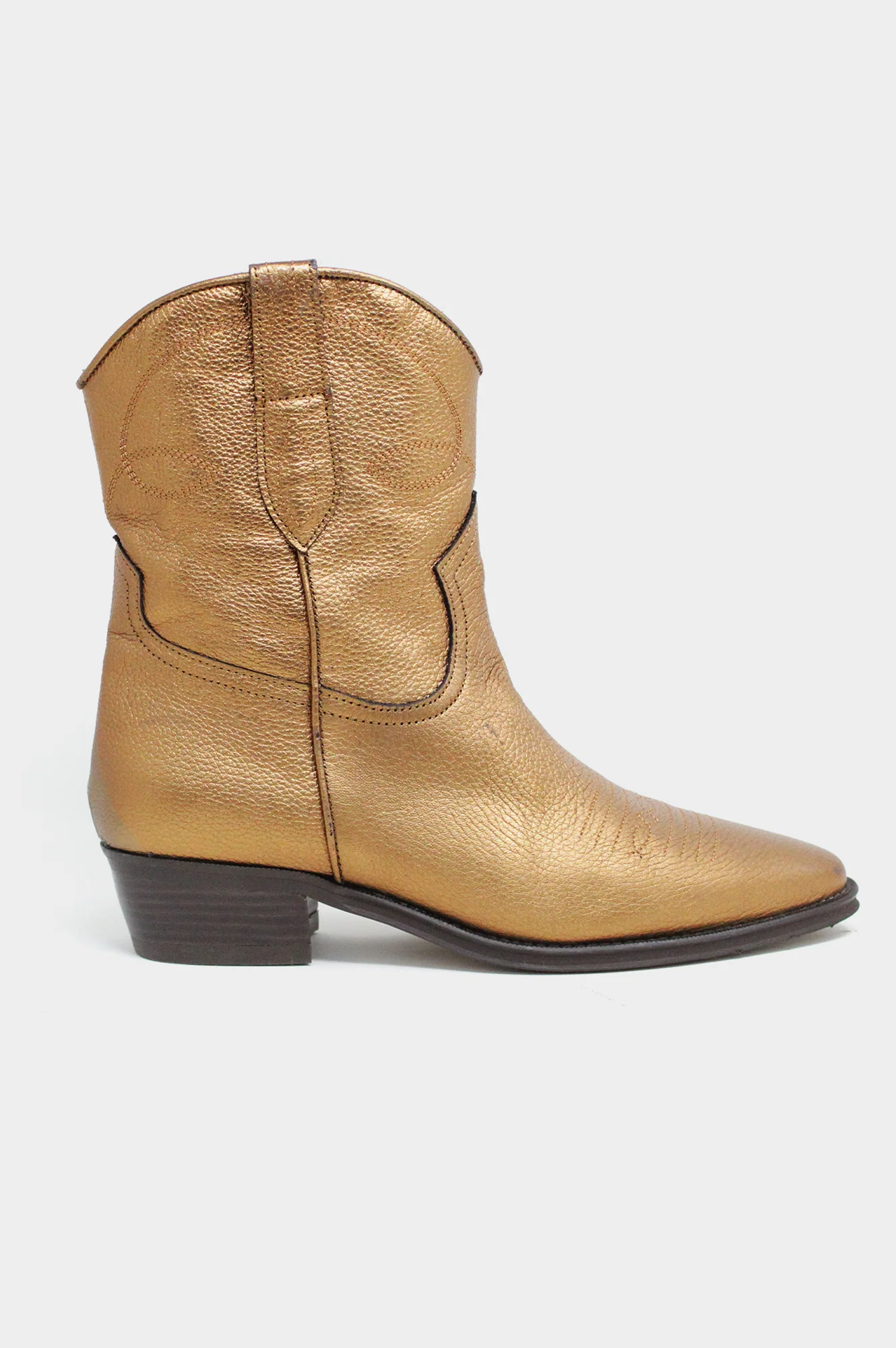 ALPE Camilla Short Cowboy Boots | Copper