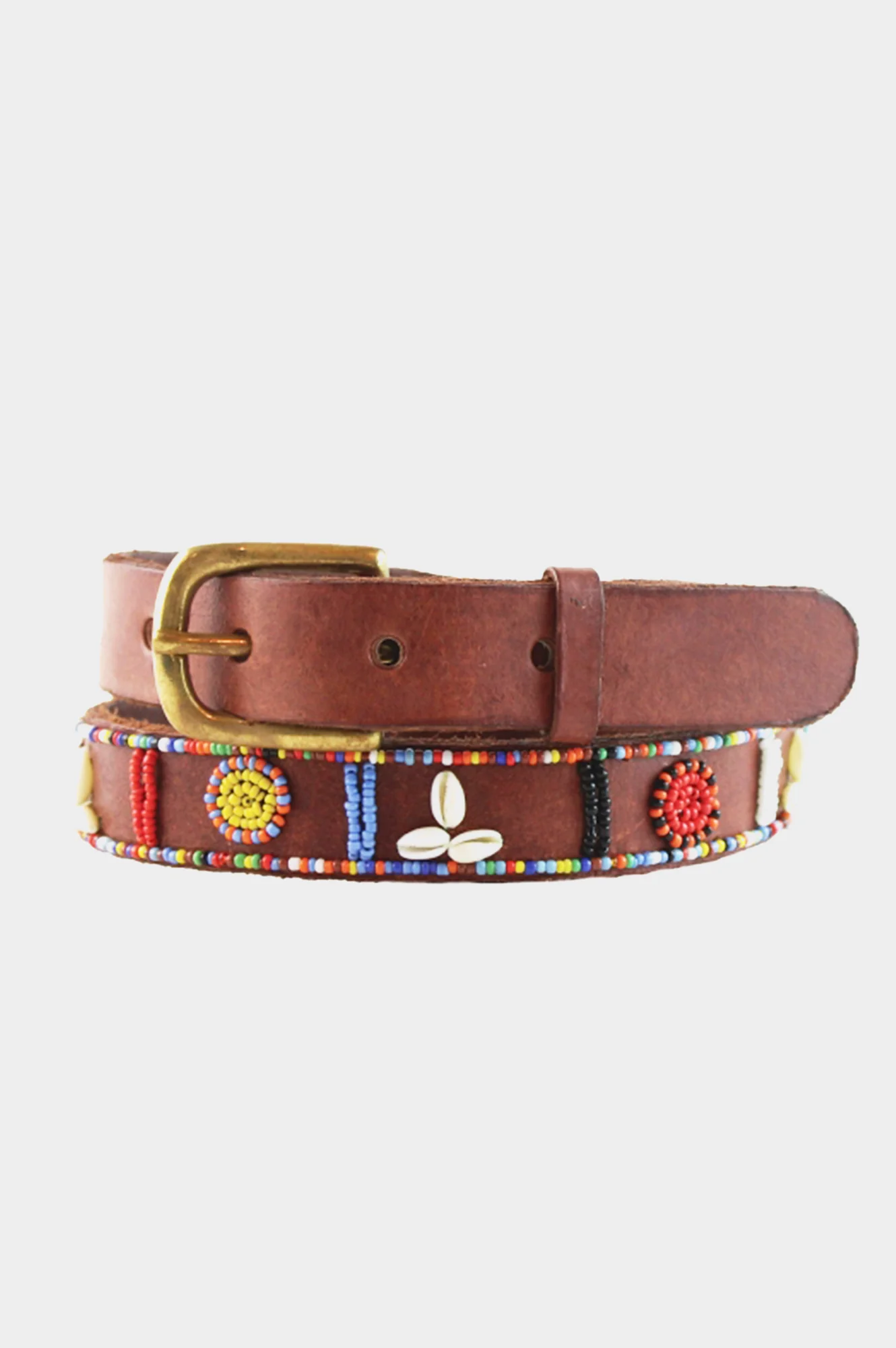 Shell Leather Belt | Multi