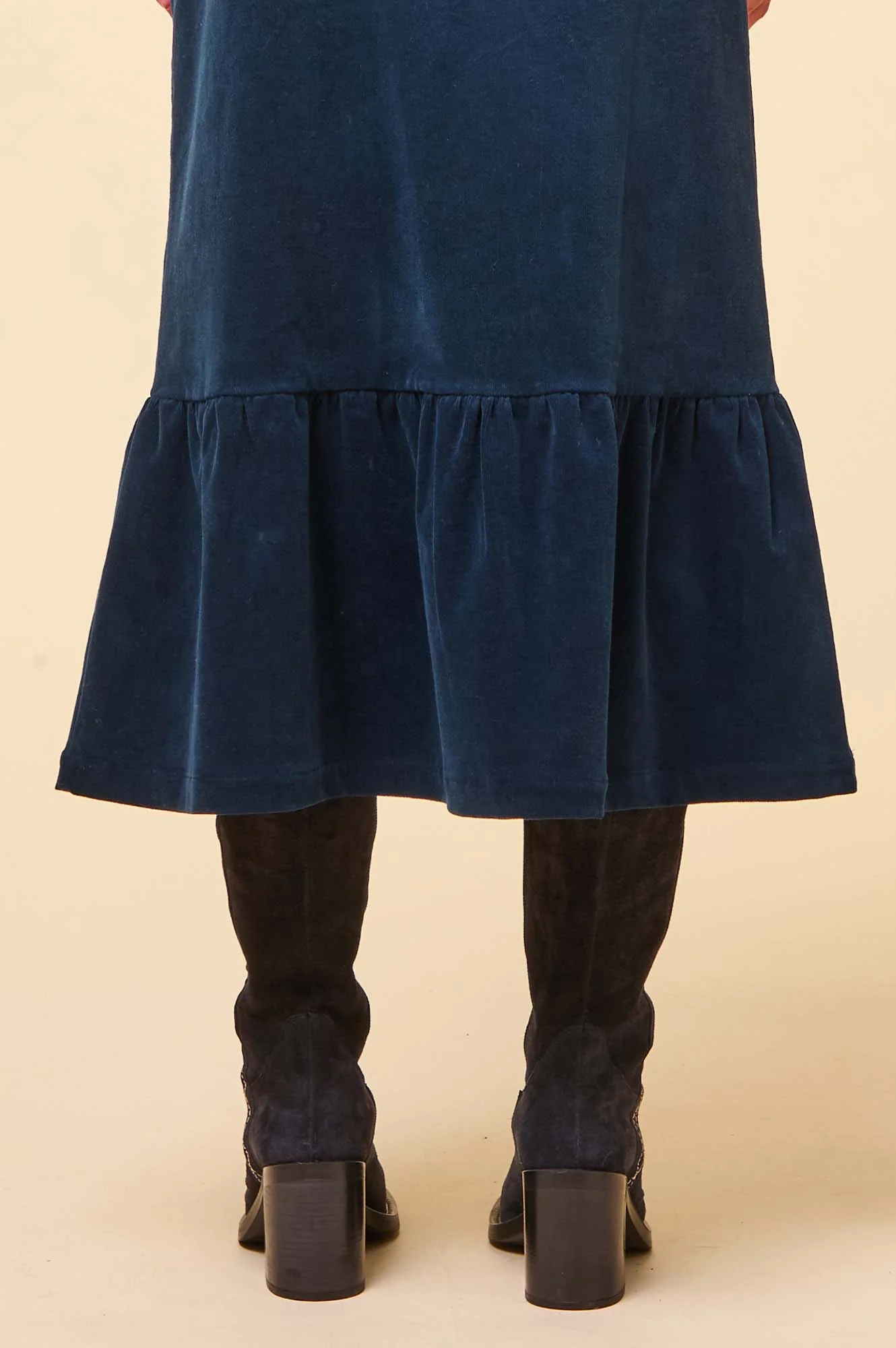 ALPE Selena Knee High Suede Boot | Dark Navy