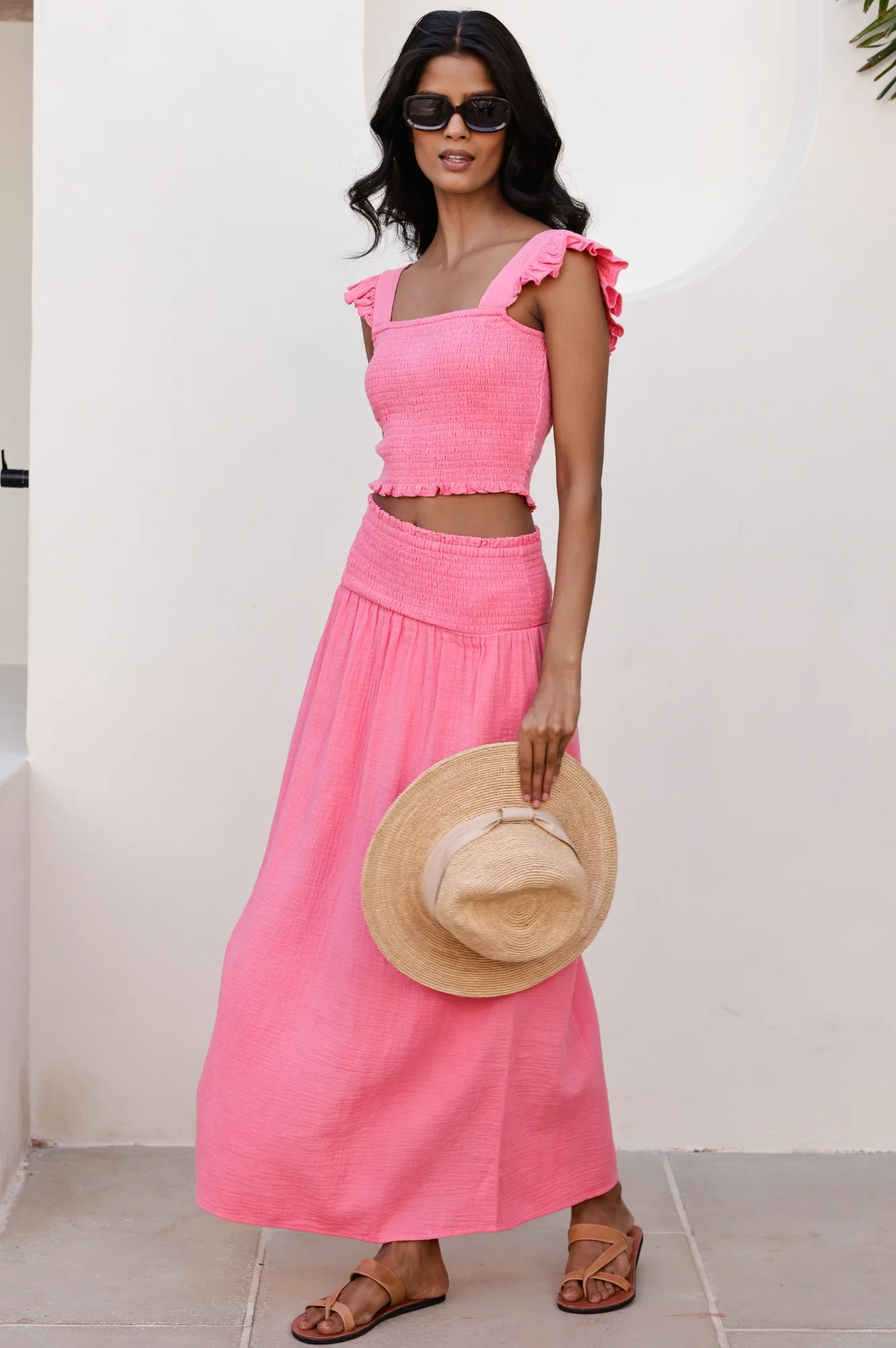 Brady Cheesecloth Skirt | Pink Lemonade