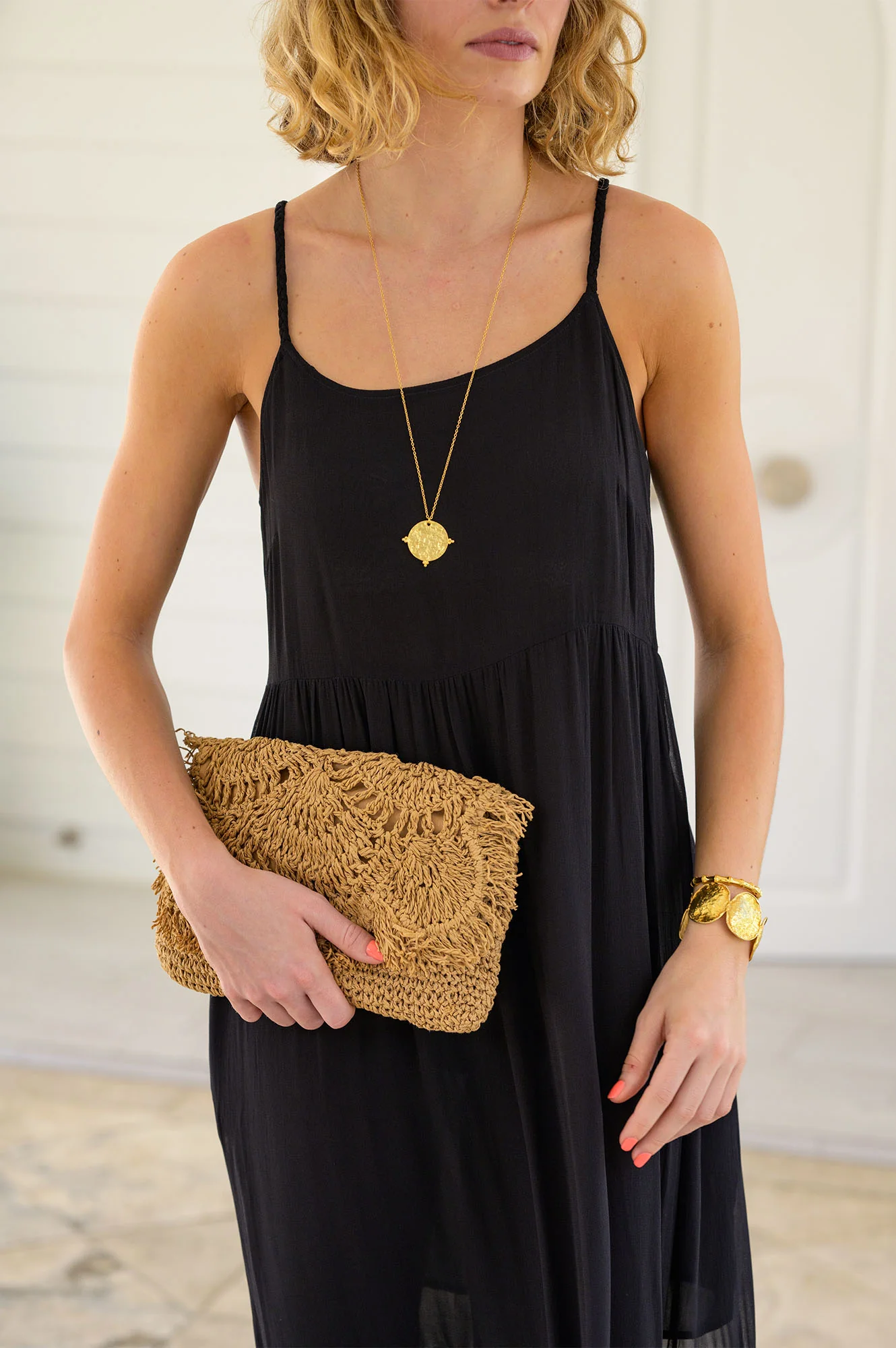 Sirene Raffia Clutch | Natural