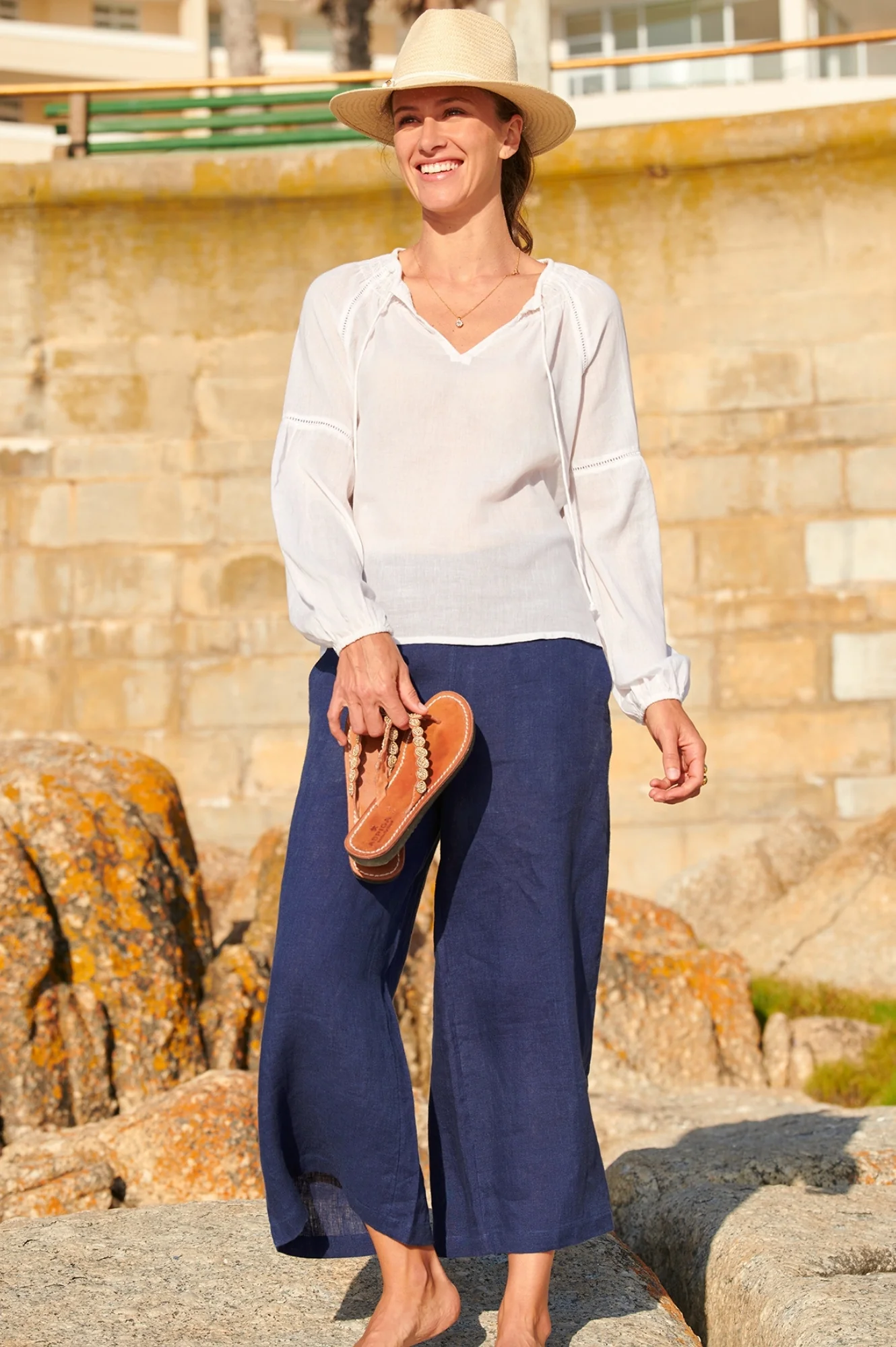 Ida Organic Cotton Top | White