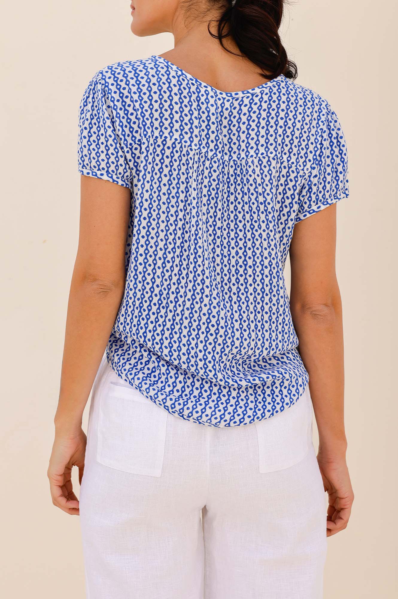 Wide Leg Linen Trousers | White