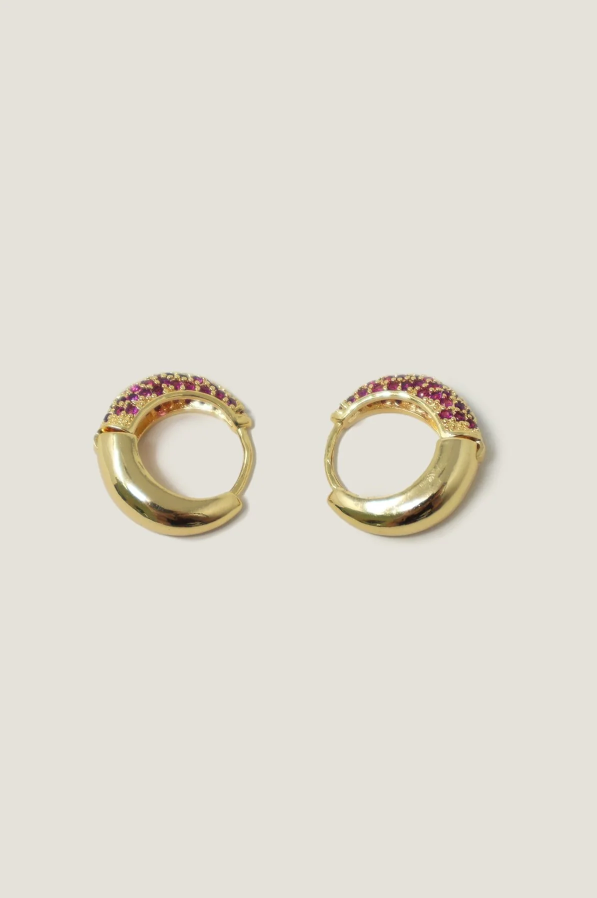 Spark Huggie Earrings | Ruby