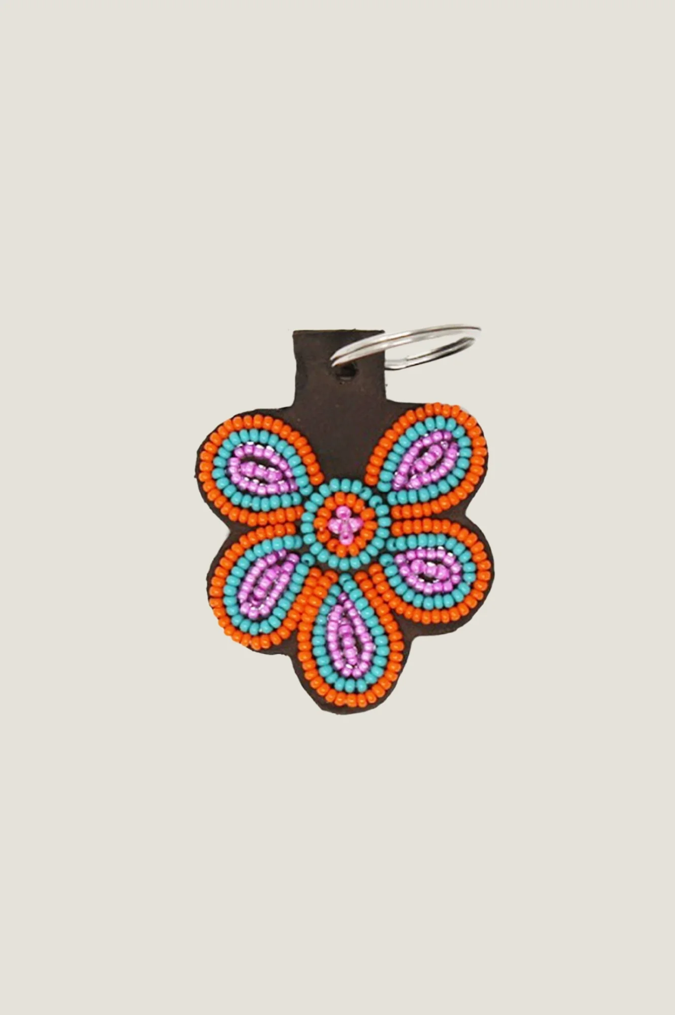 Flower Keyring | Pink/Sea Green