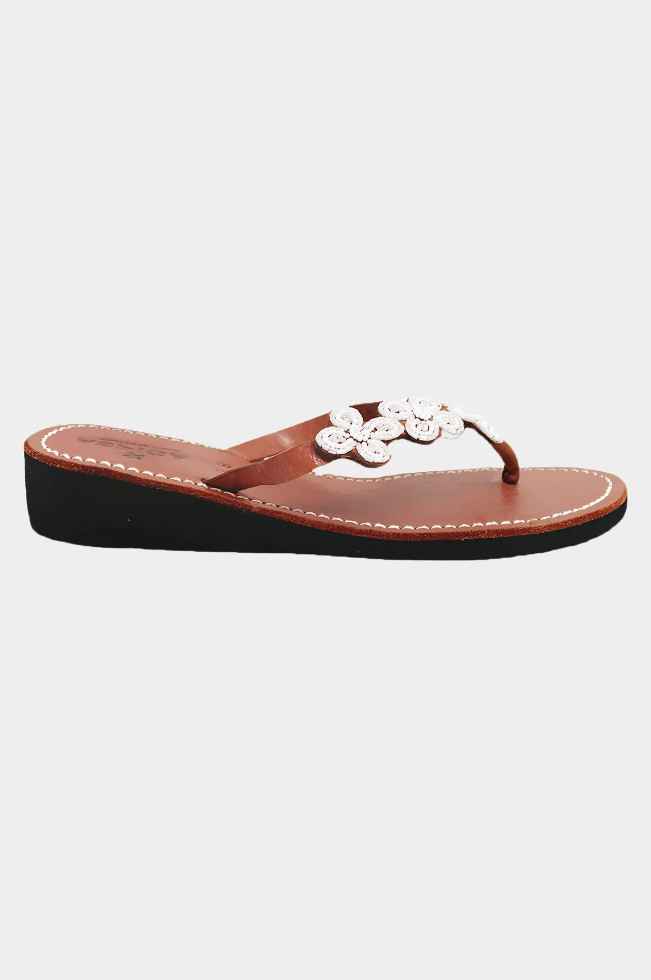 Tatu Heel Leather Sandals | White