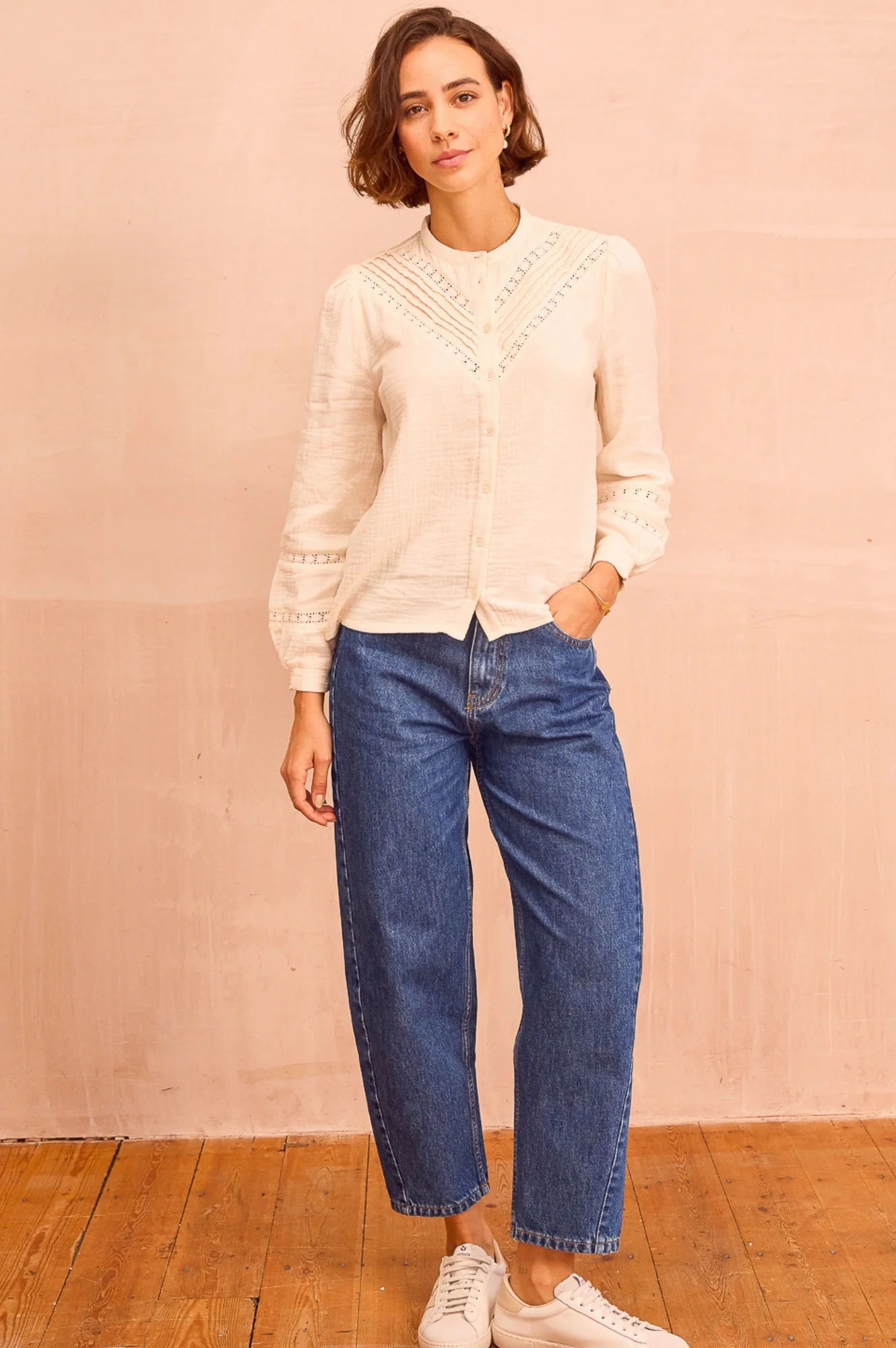 Organic Cotton Barrel Jean | Mid Wash