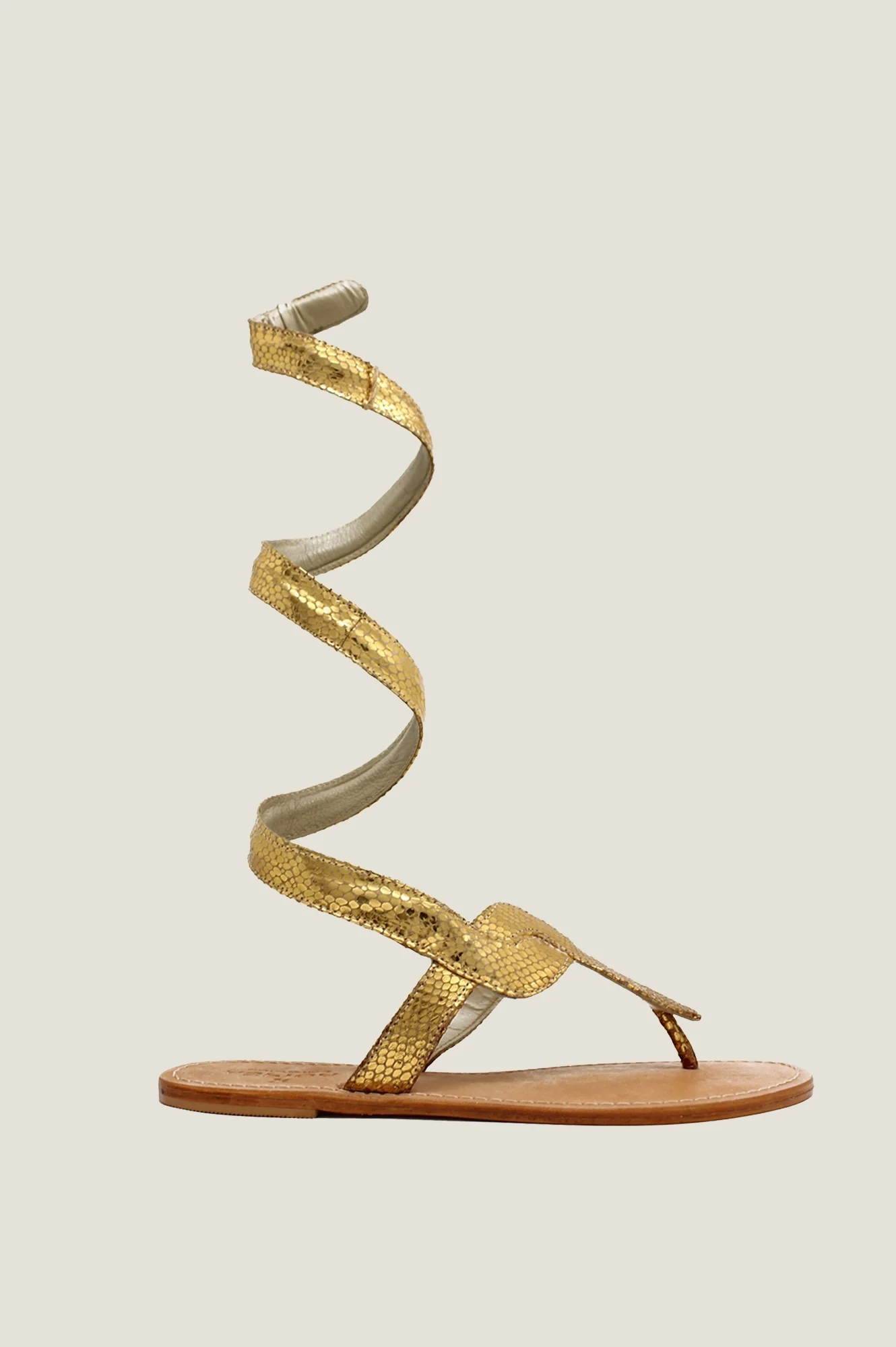 Cobra Wrap Sandals | Gold