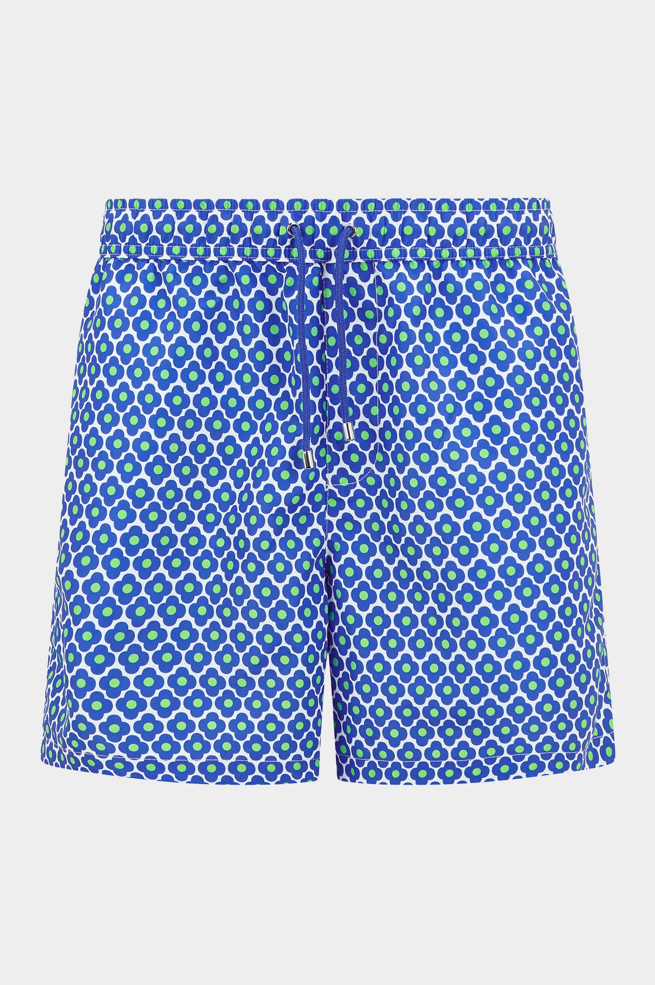 Men's Recycled Swim Shorts | Daisy Flower Marina Blue/Green