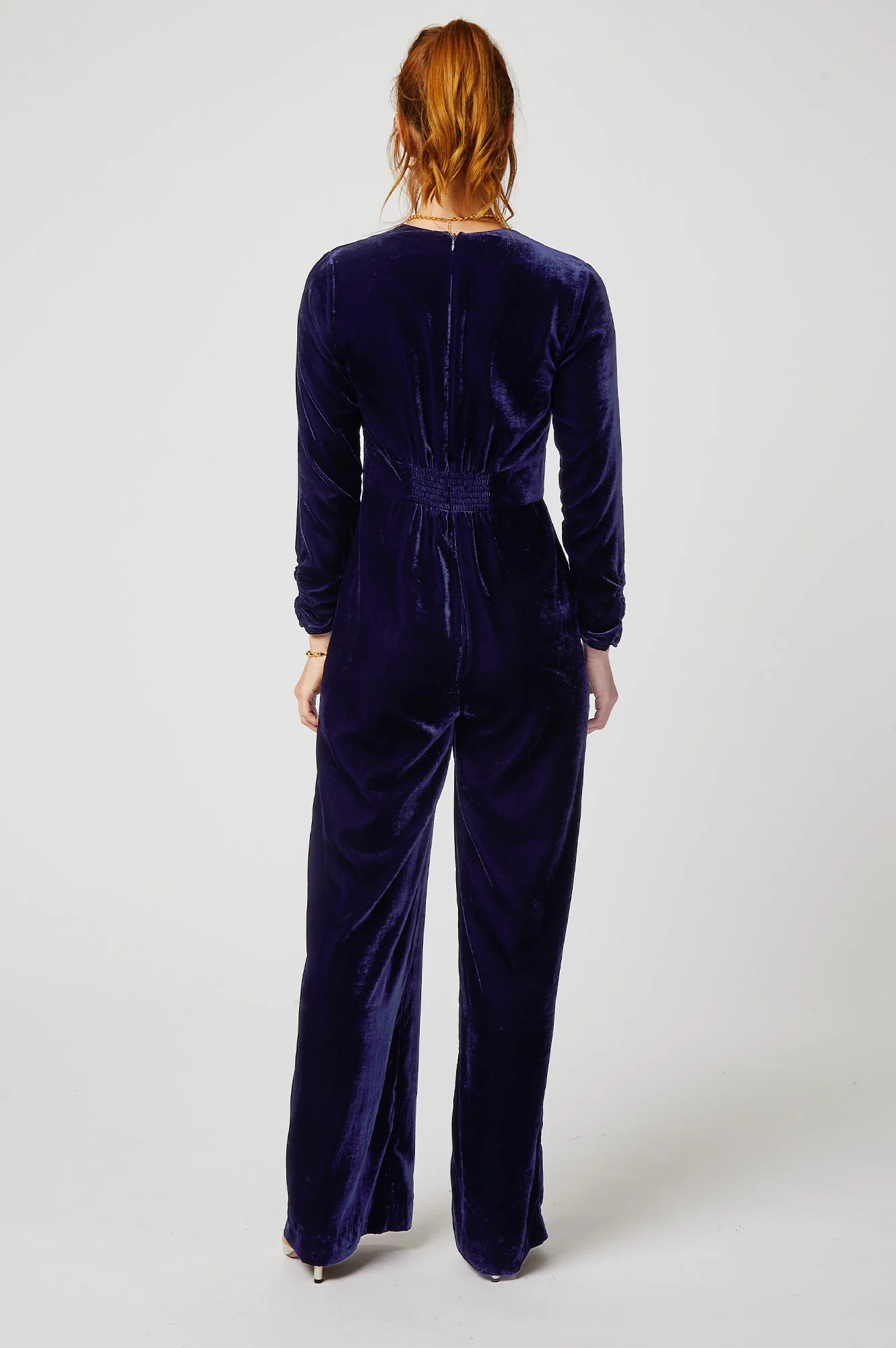 Claudia Velvet Jumpsuit | Navy