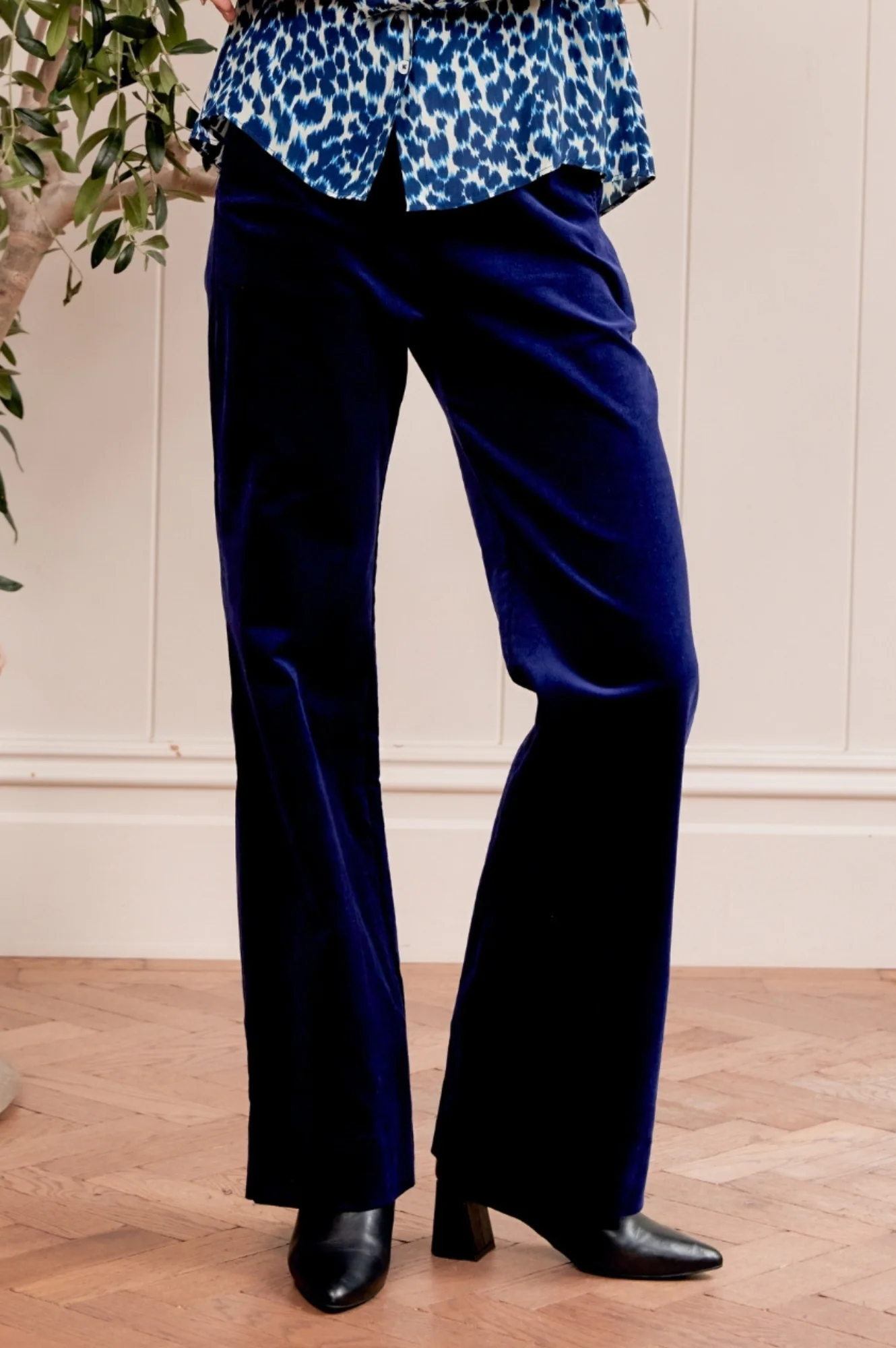 Juliette Stretch Corduroy Trouser | Atlantic Blue