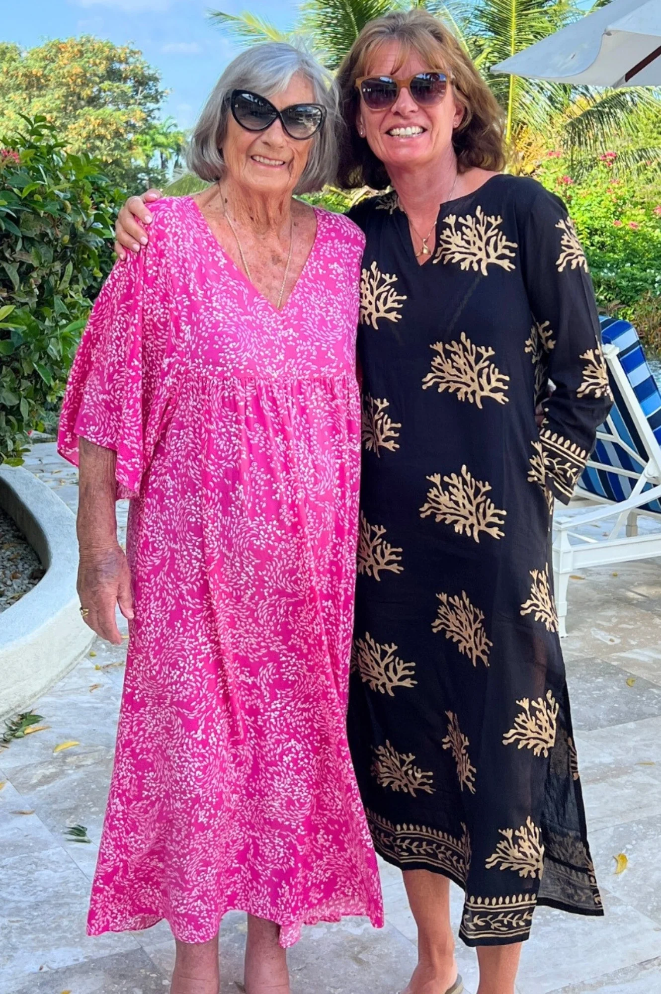 Guadalupe Maxi Tunic | Black/Gold