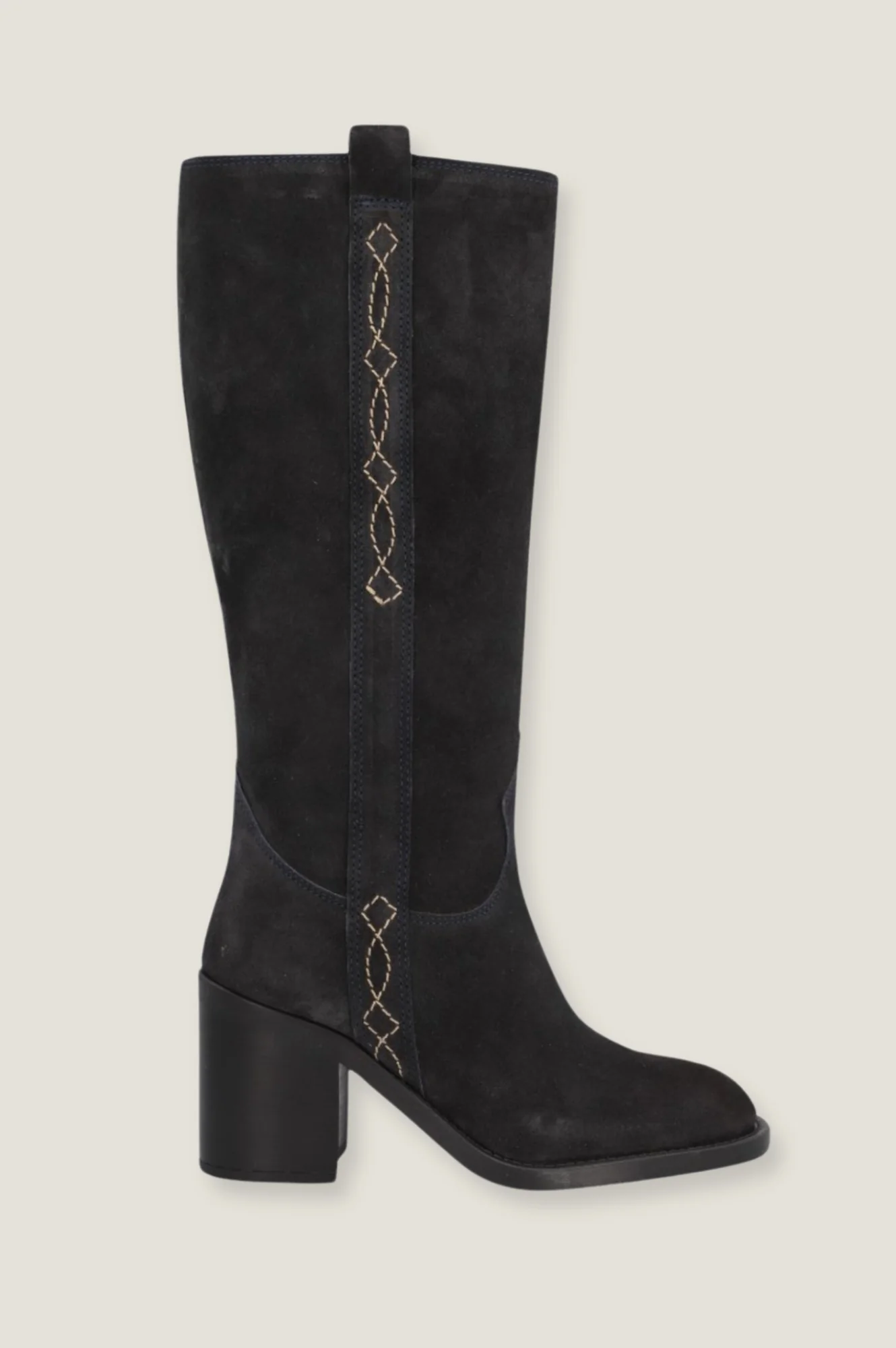 ALPE Selena Knee High Suede Boot | Dark Navy