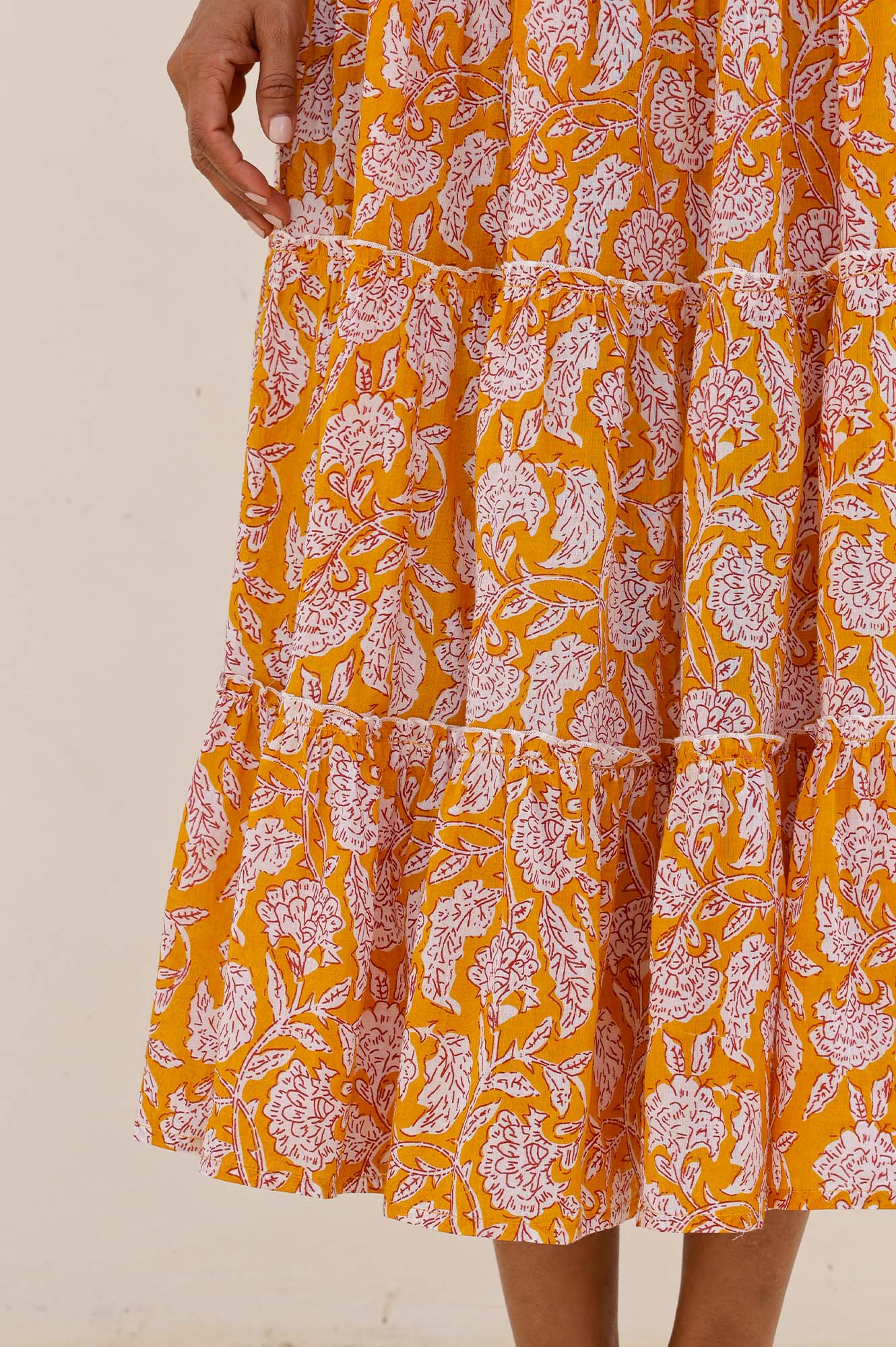 One Size Skirt | Dianthus Yellow/White