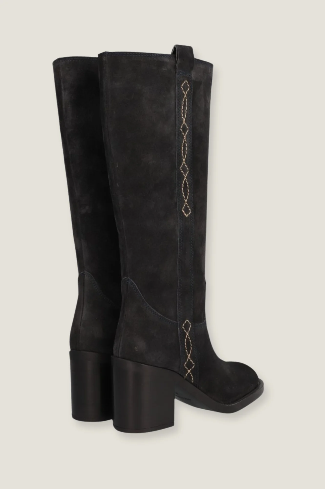 ALPE Selena Knee High Suede Boot | Dark Navy
