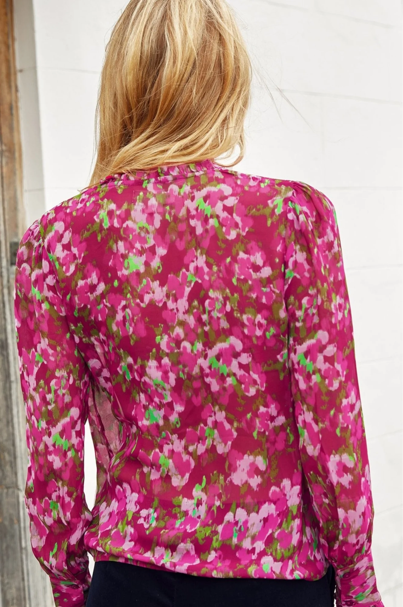 Kassidy Blouse | Hazy Floral Burgundy/Pink