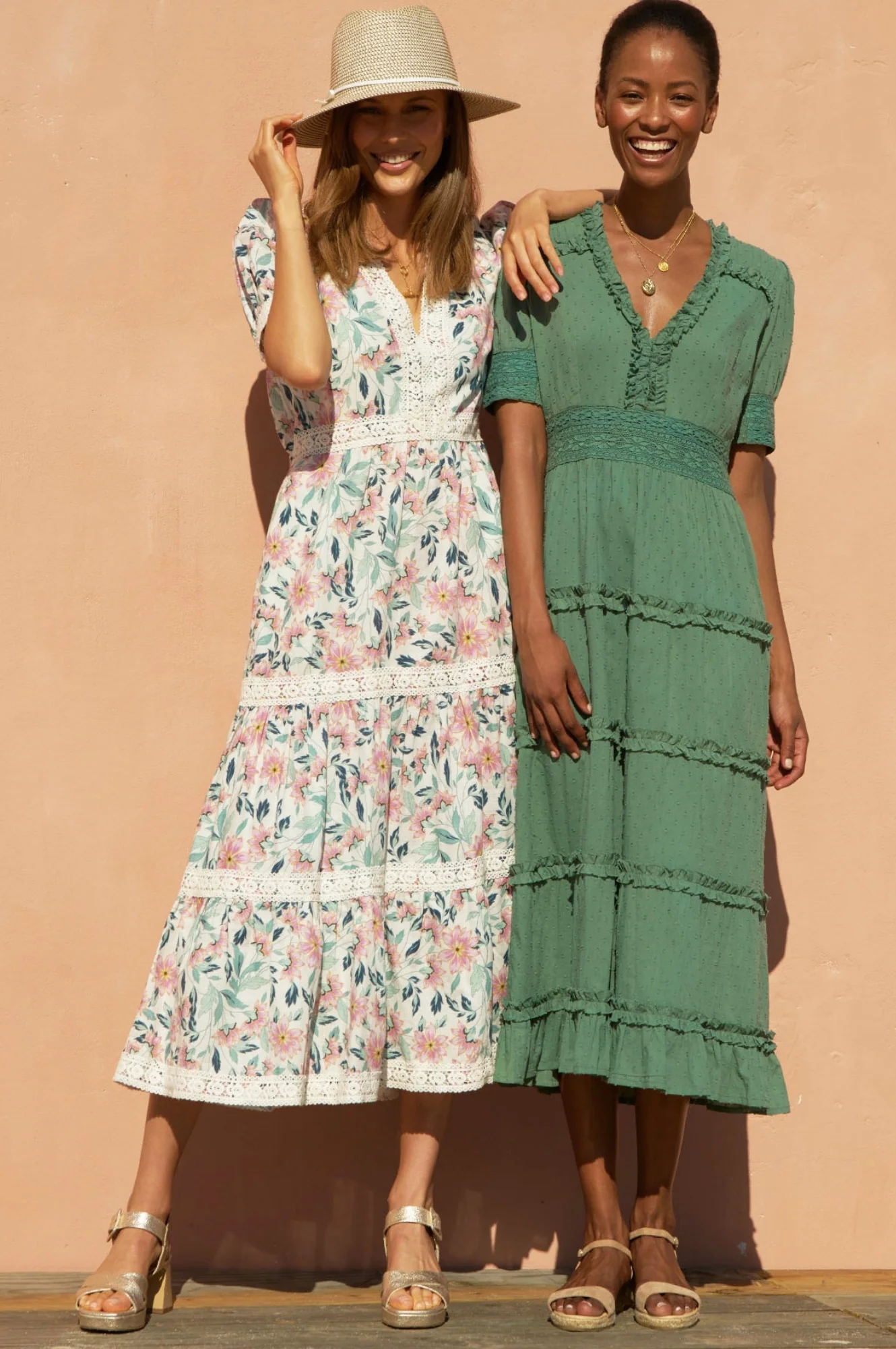 Viola Cotton Midi Dress | Khaki