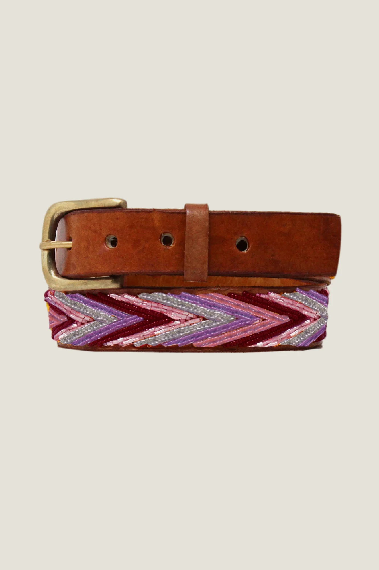 Arrow Leather Belt | Dusty Pink