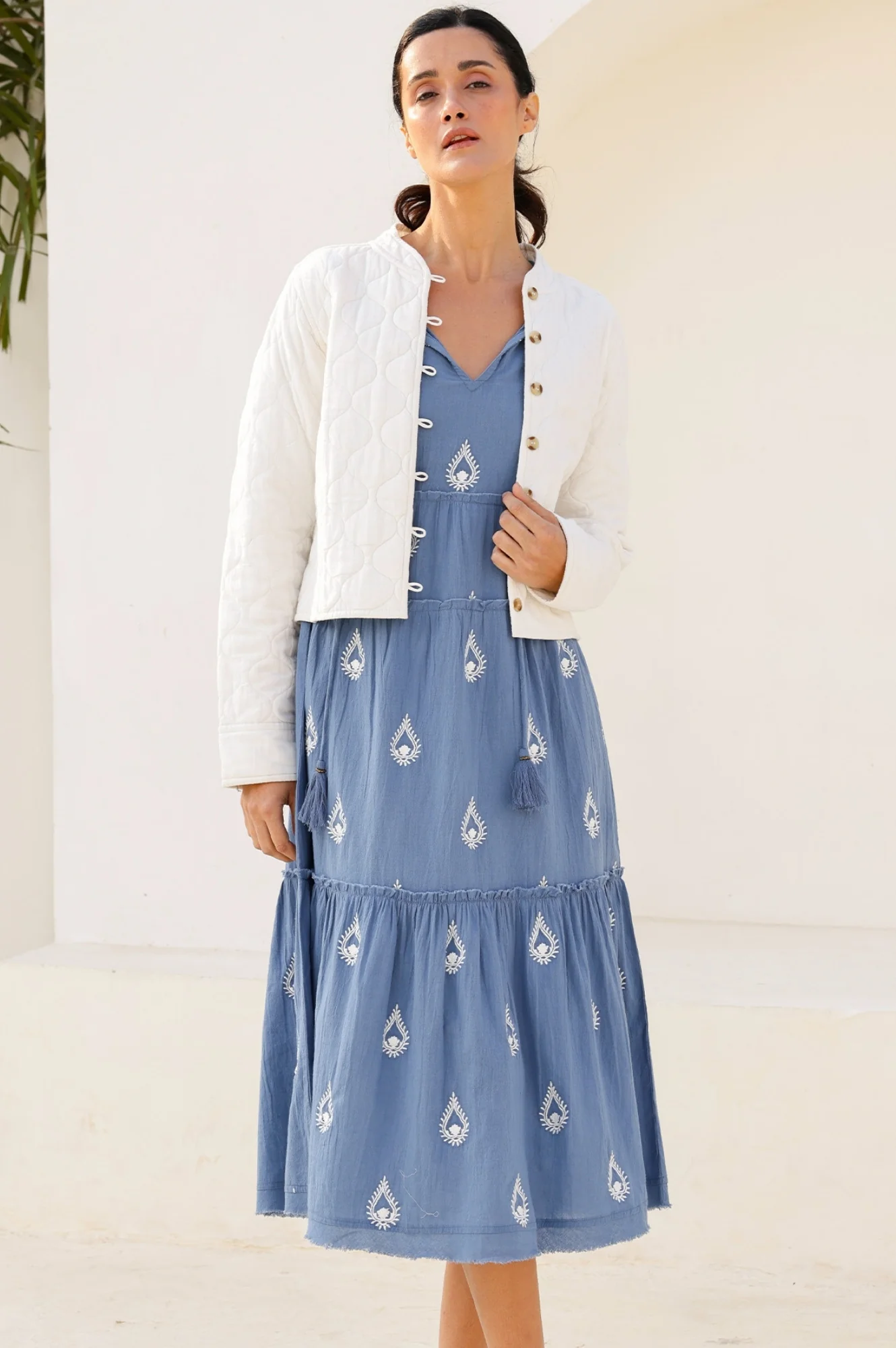 Polly Quilted Jacket | Cream