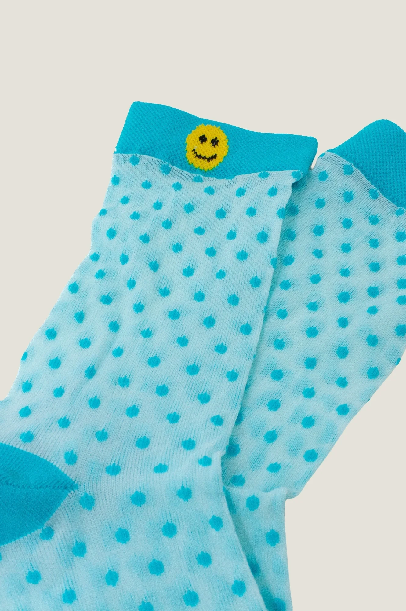 Spot Smiley Sock | Blue