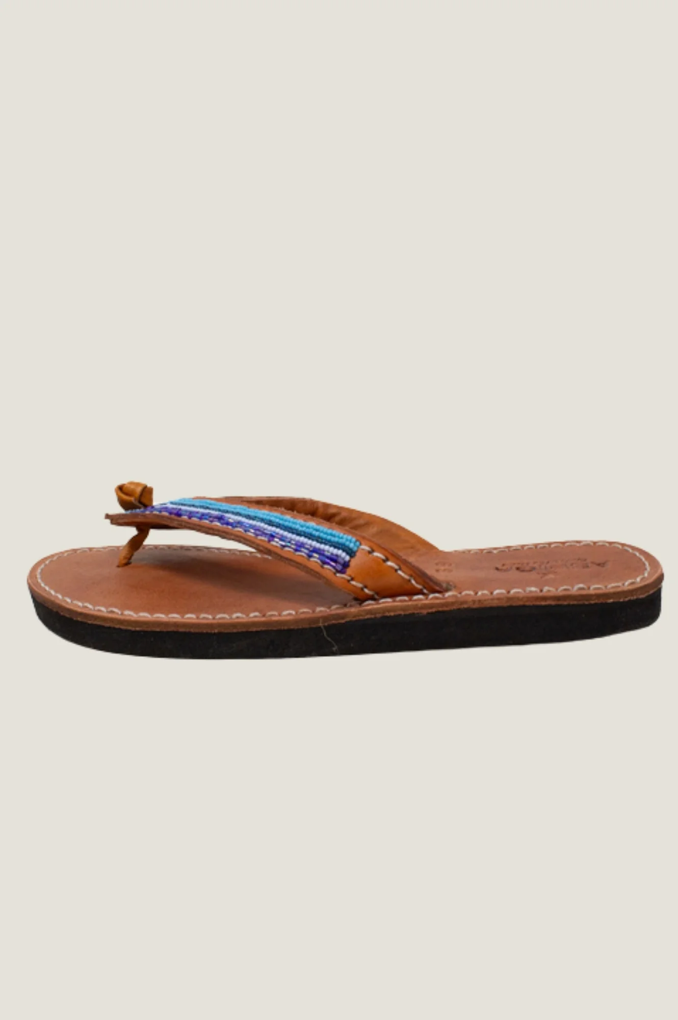 Tanzi Soft Padded Sole Leather Sandals | Blue