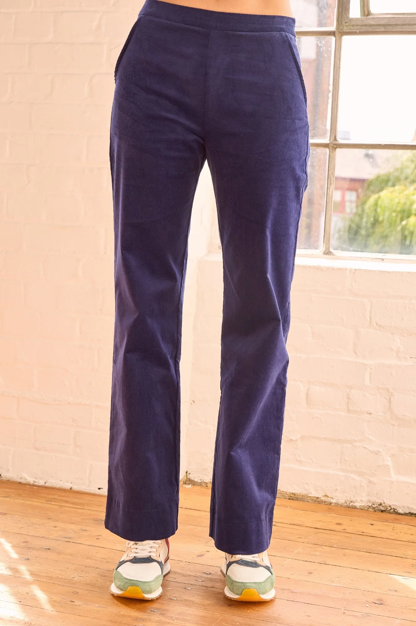 Juliette Stretch Corduroy Trouser | Atlantic Blue