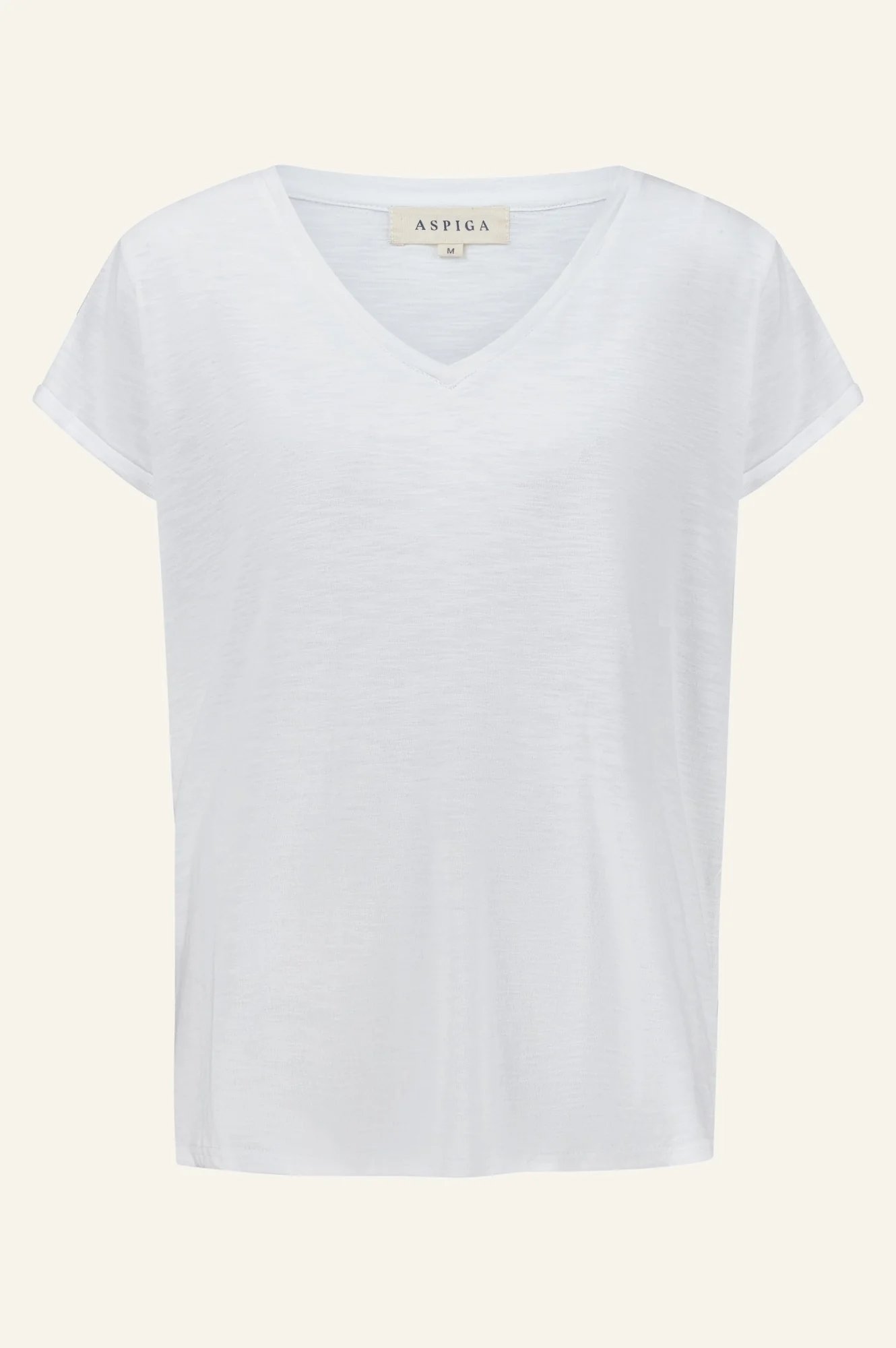 V-Neck Cotton T-Shirt | White