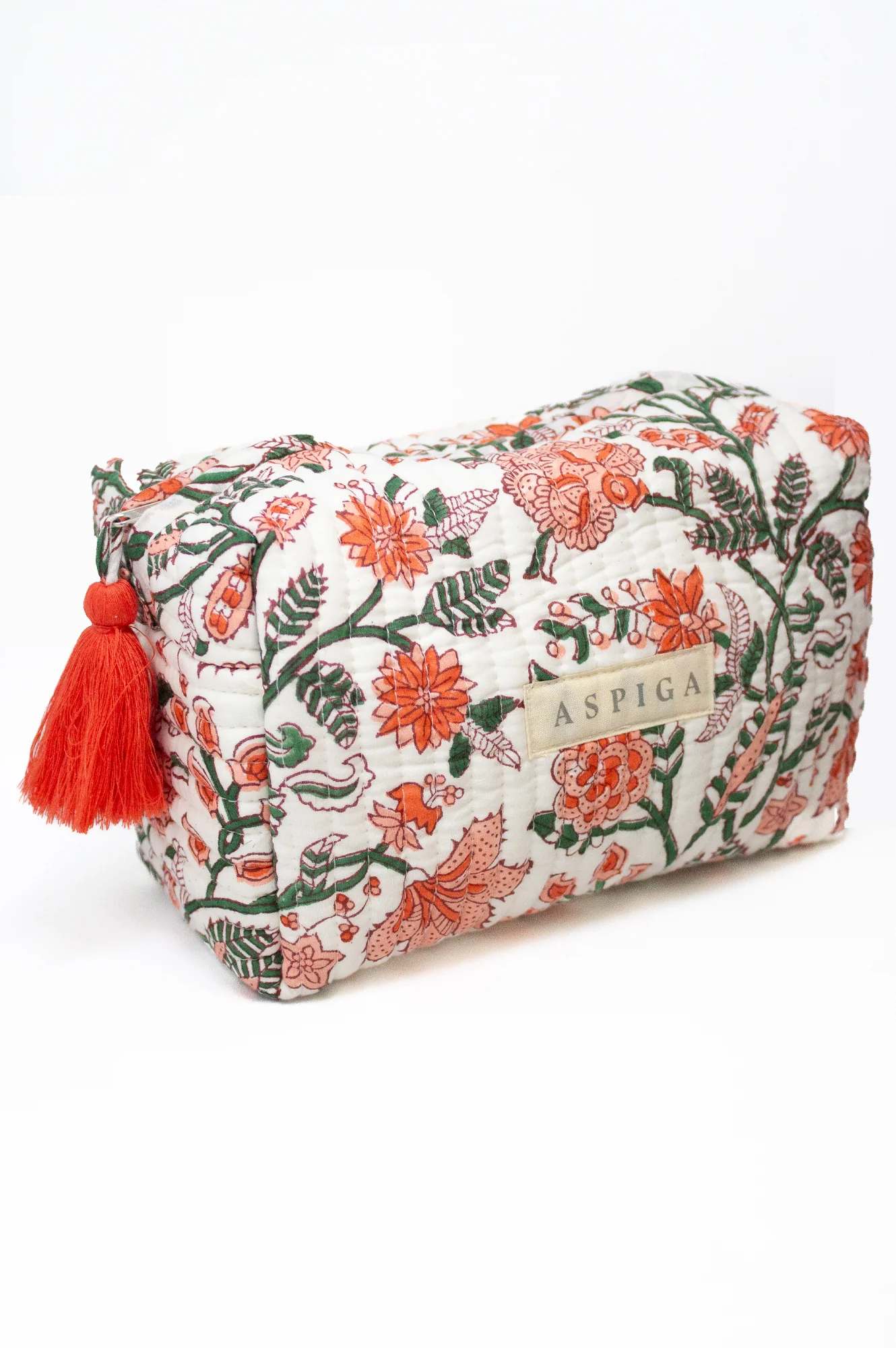 Large Wash Bag | Gardenia Pink/Green