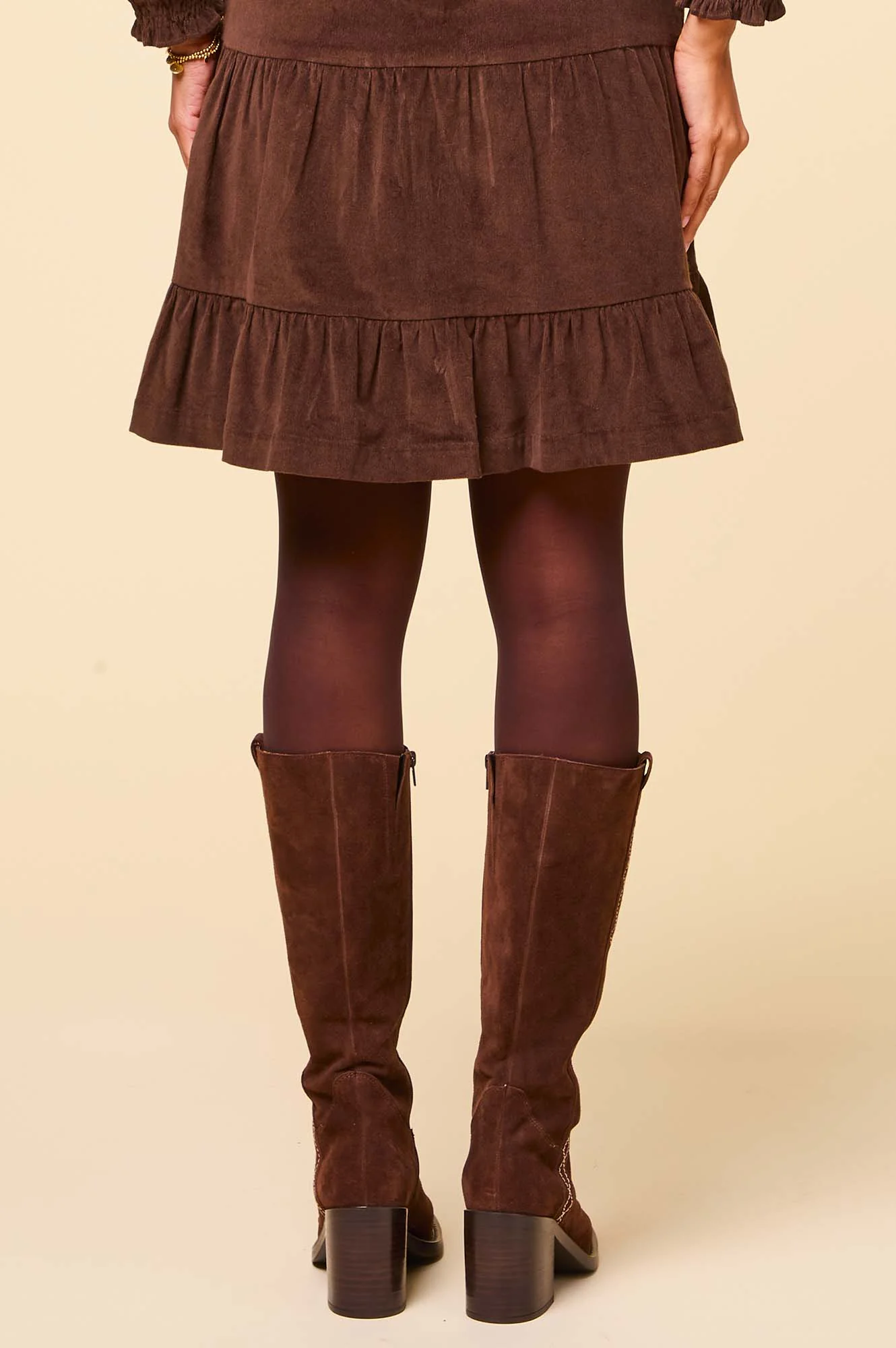 ALPE Selena Knee High Suede Boot | Chocolate